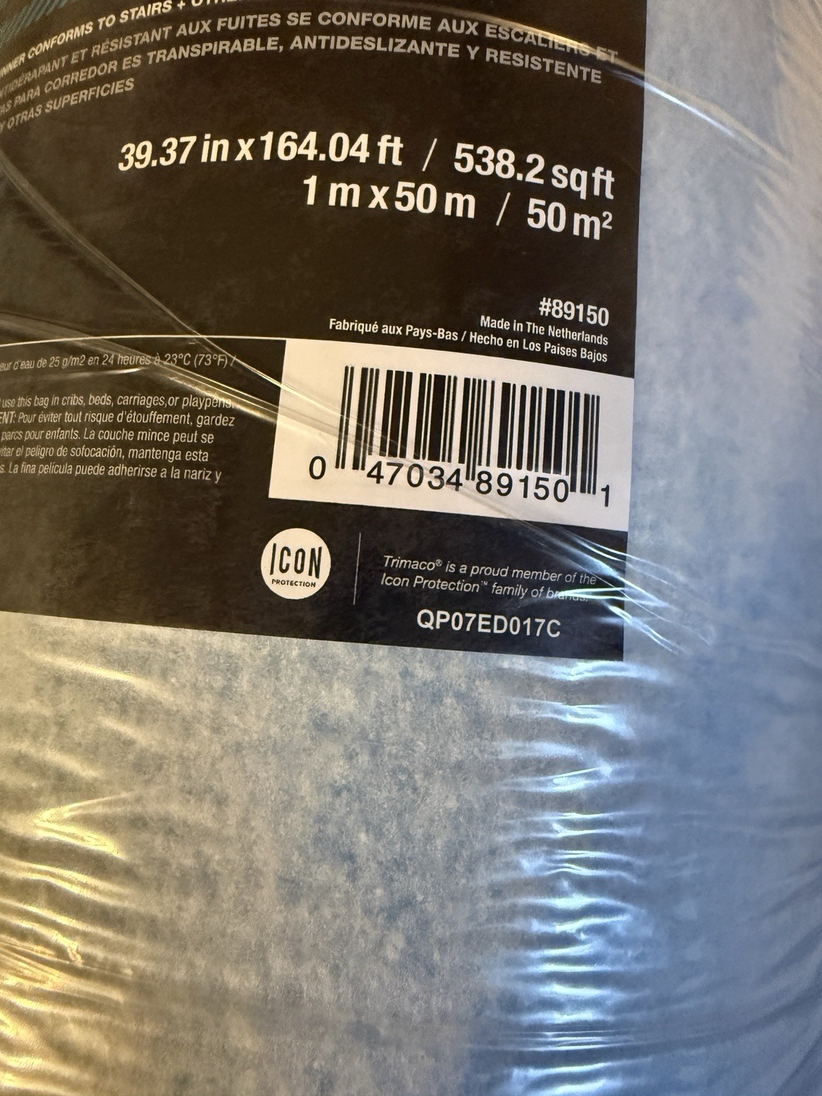 Stay Put Surface Protector 3.2 ft. x 164 ft Lightweight Reusable Easily Adheres