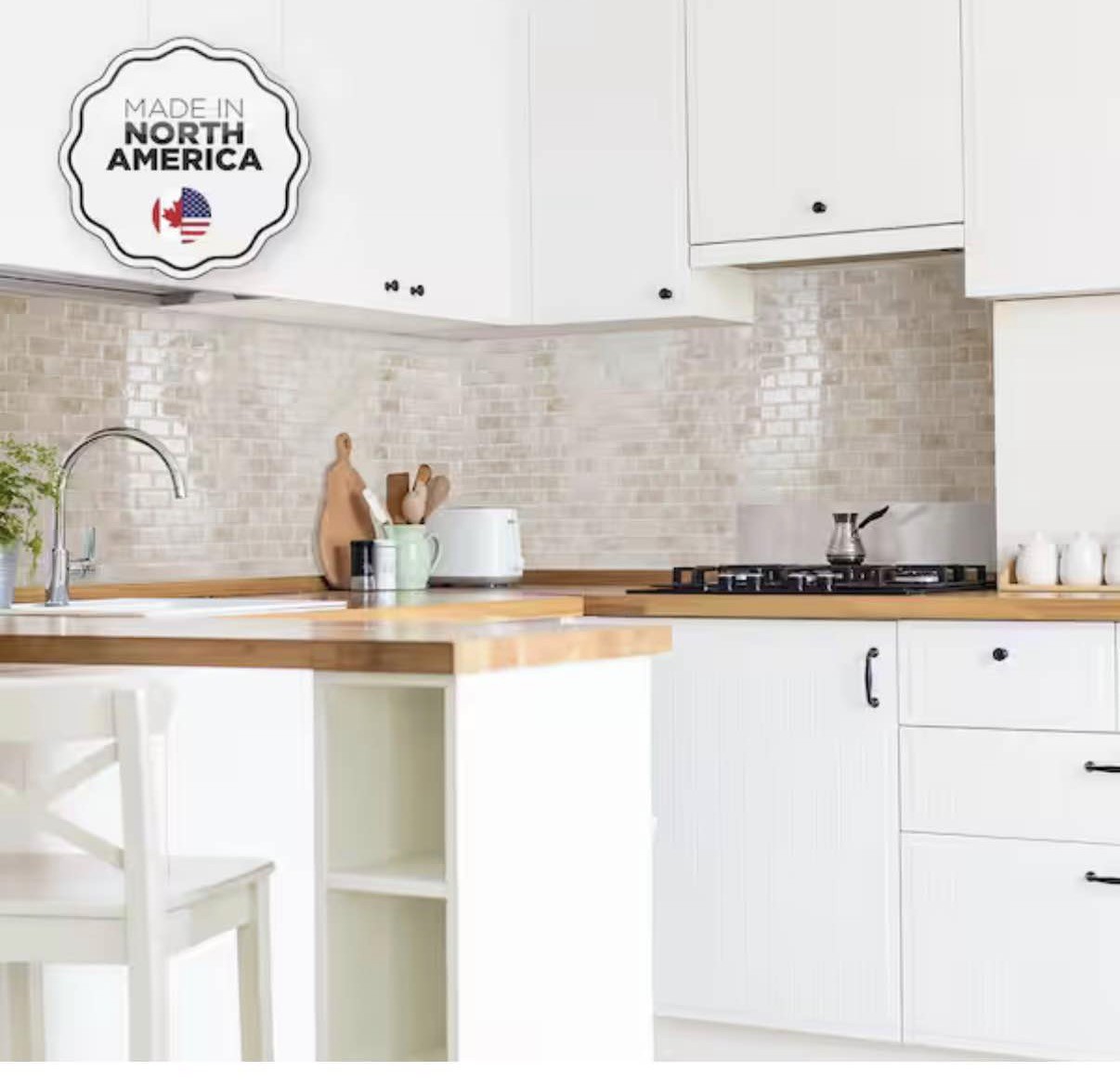 Smart Tiles Subway Sora Beige Peel & Stick Tile – 8 Packs (~6 sq ft)