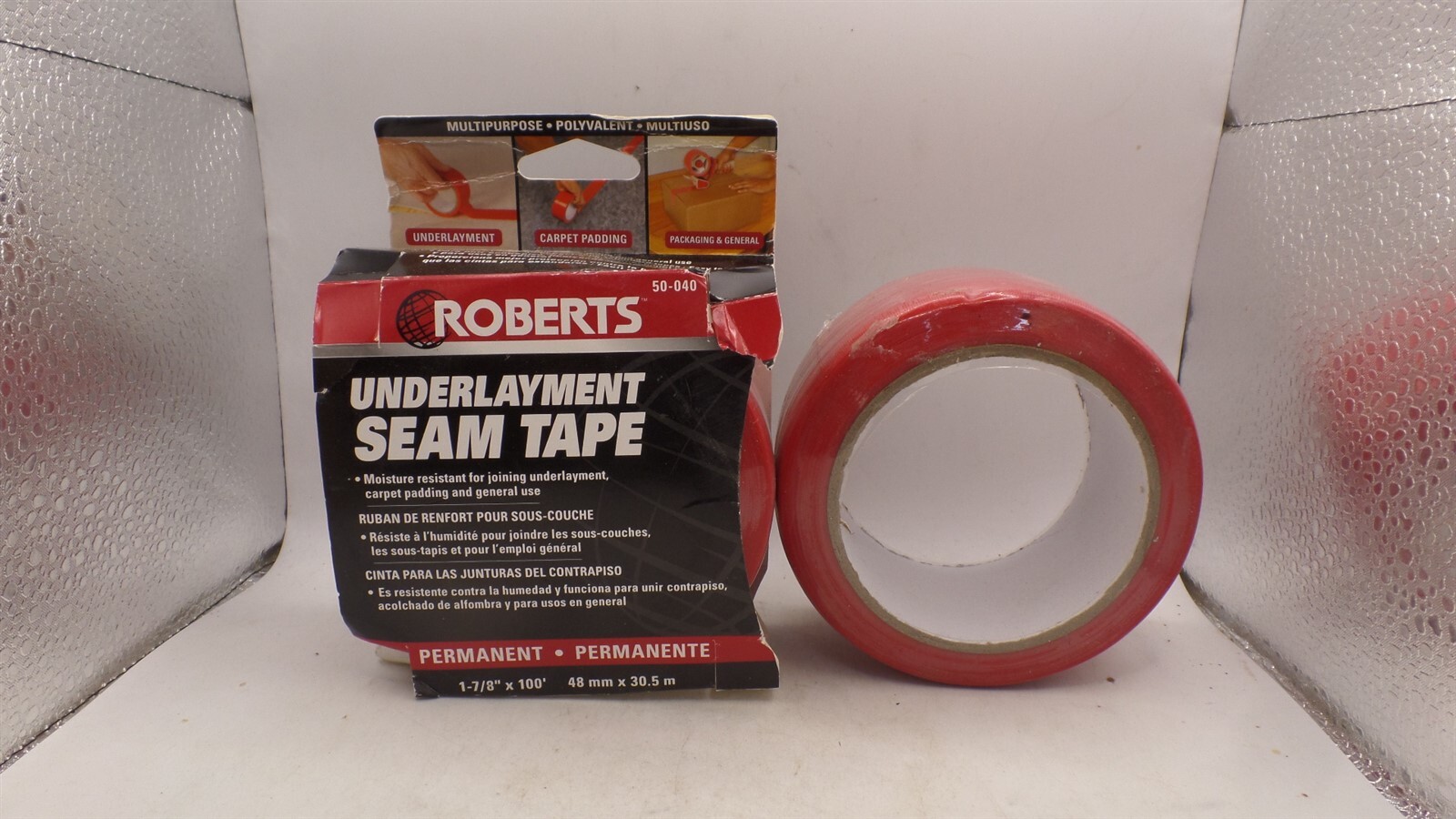 ROBERTS 50-040 SEAM GUARD 1-7/8″ X 1′ X 0.005″ UNDERLAYMENT TAPE 2-ROLLS
