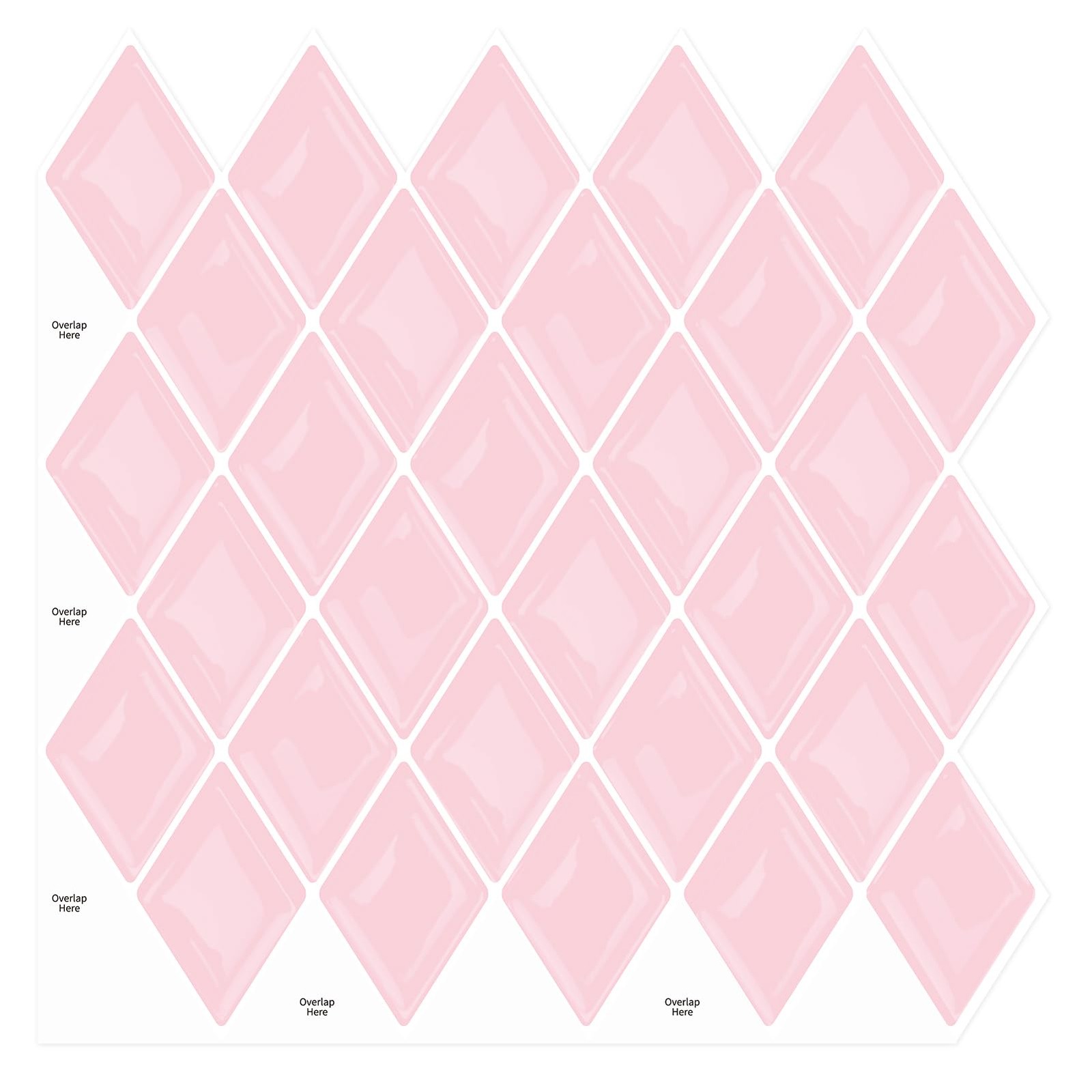 5-Peel and Stick Backsplash Tile Diamond Shape Stick on Backsplash Adhesive T…