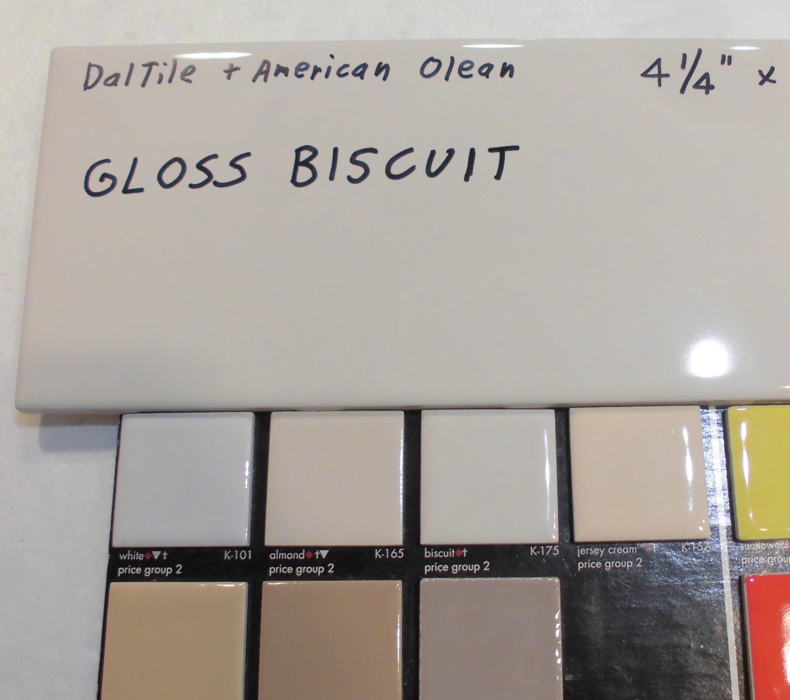 1 pc. Gloss Biscuit by Daltile #K175: 4-1/4 X 12-7/8″ Ceramic Tile, New Stock