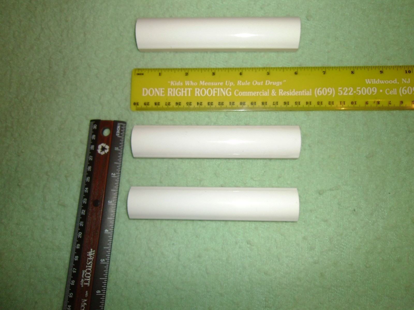 (16) GBI Tile & Stone Inc. Allen + Roth White Ceramic Bullnose Tile # 464012