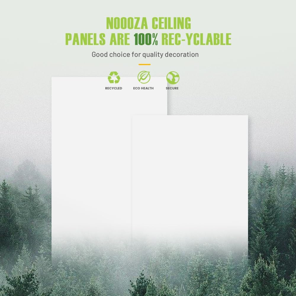 2′ x 4′ Smooth White PVC Ceiling Tiles – Waterproof, Fire-Rated, Pack of 10