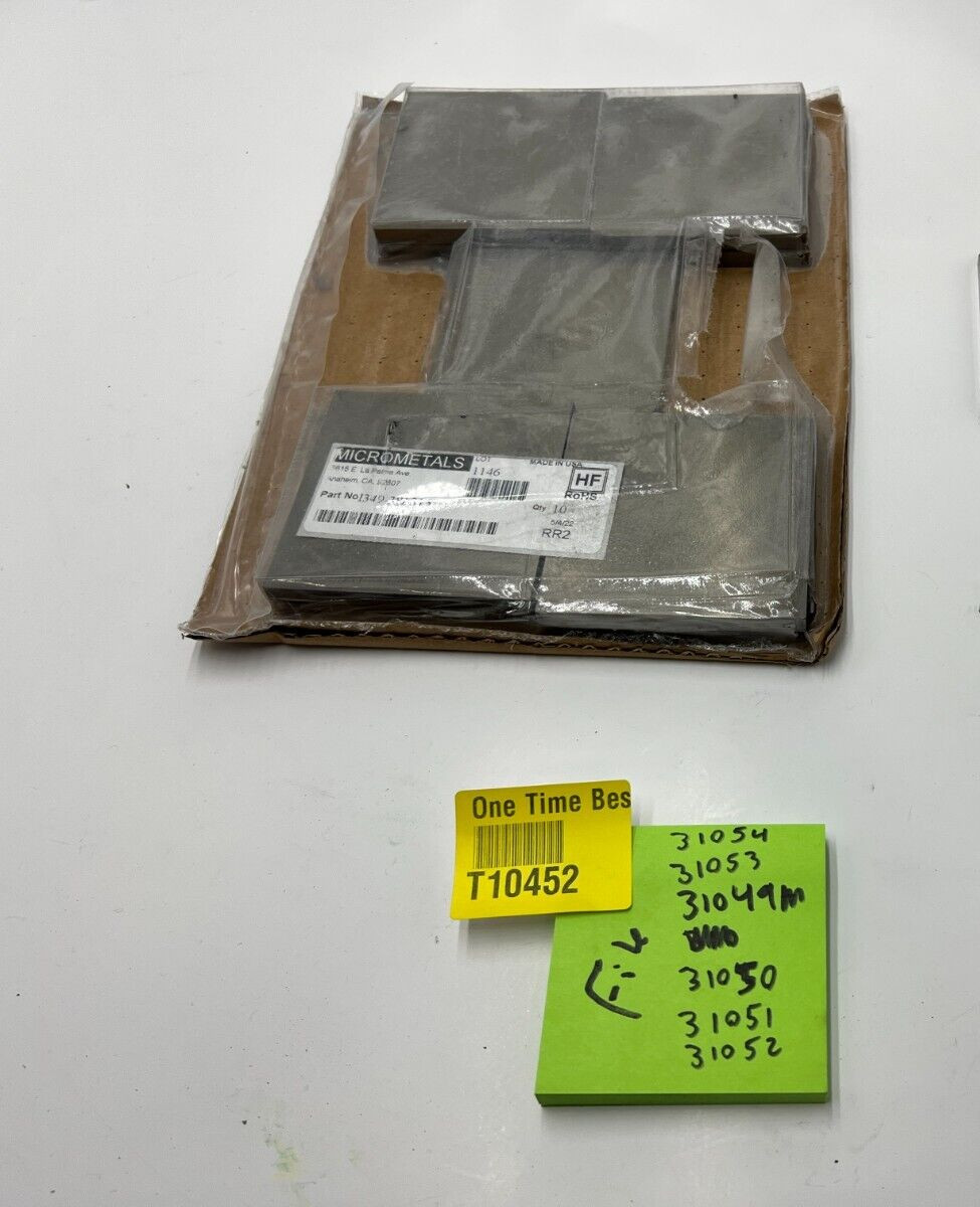 (QTY 10) MICROMETALS I349-38/.315 ZPFLOORSHLD Floor Shield Tile 3.5X3.5″