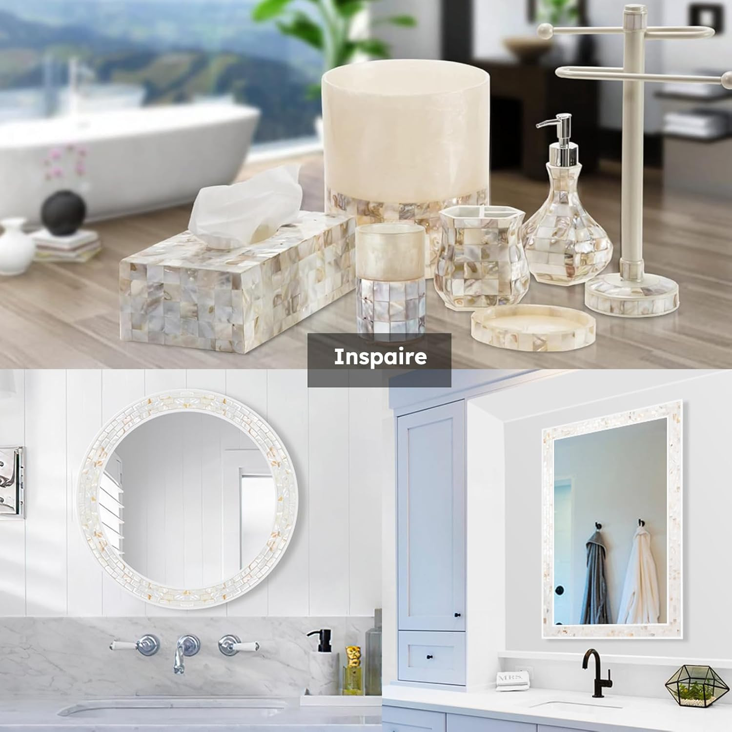 Mother of Pearl Peel and Stick Subway Tile Backsplash – 6 Sheets Pack