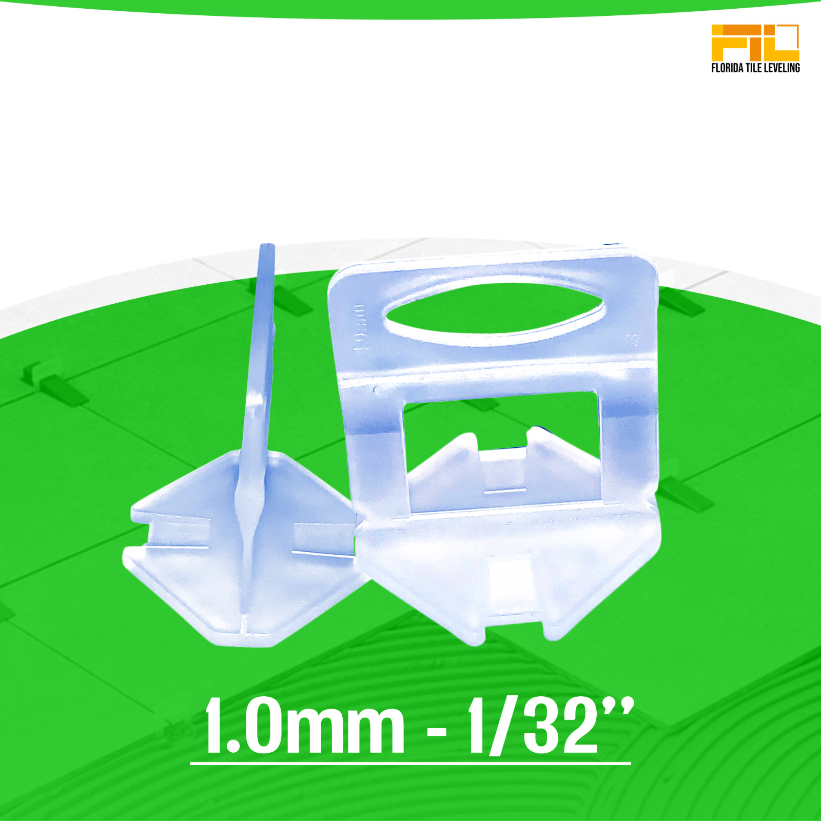 3.000pcs Tile Leveling System Clips Spacers 1.0mm 1/32 Tile Tiling Floor