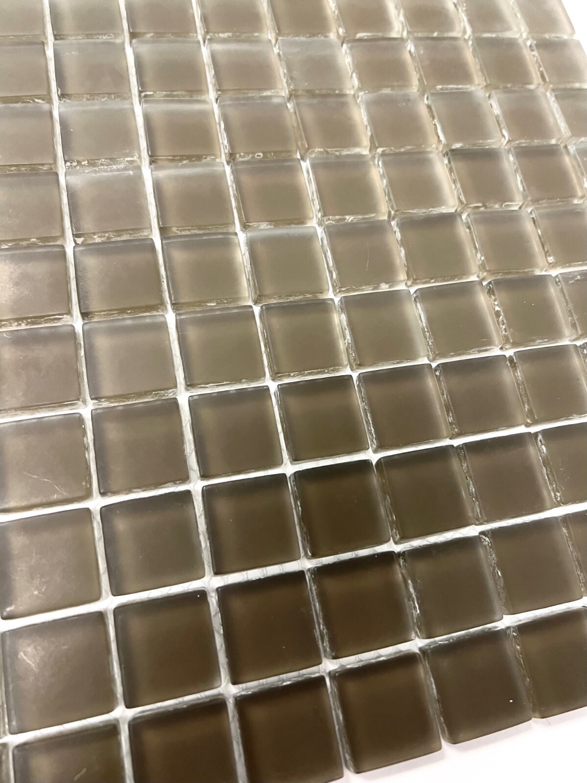 1″X1″ Mocha Glass Mosaic Tile Matte Frosted Finish Backsplash Shower Wall Spa