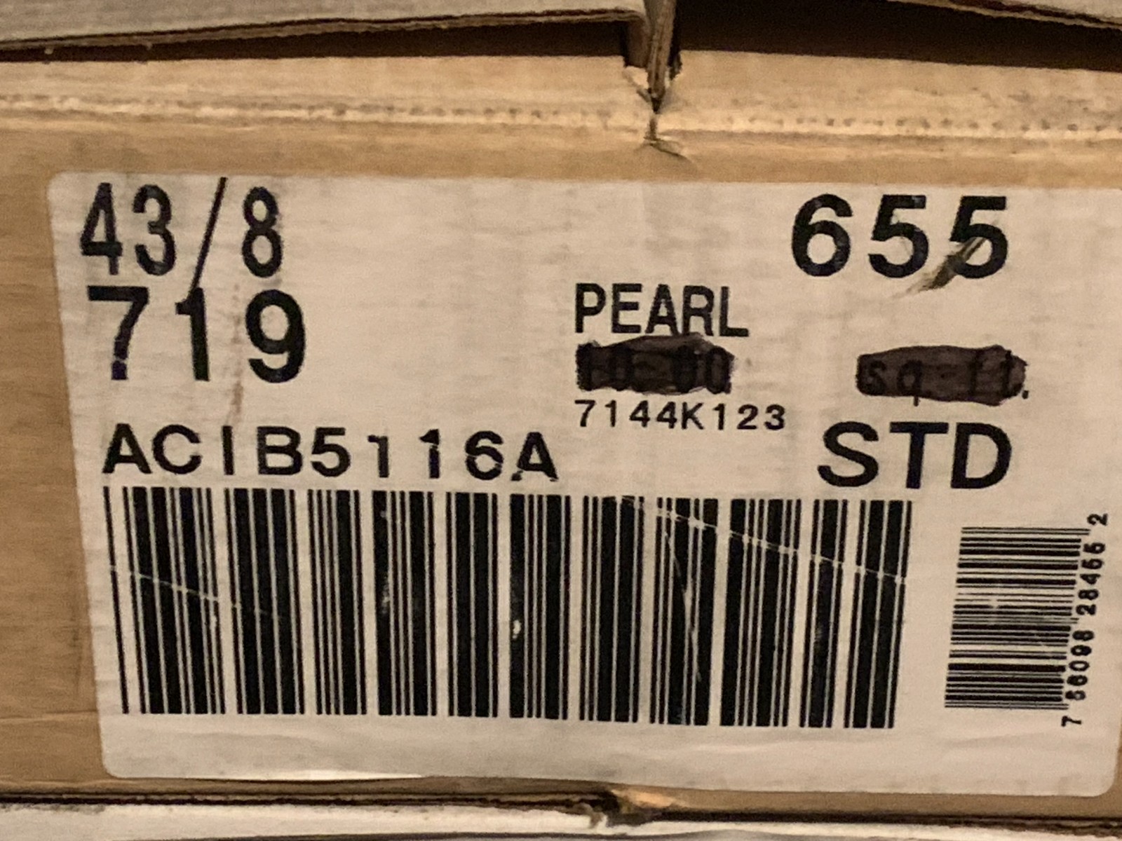 New (nos) Florida Ceramic Tile Pearl 4 3/8″ x 4 3/8″ Matte