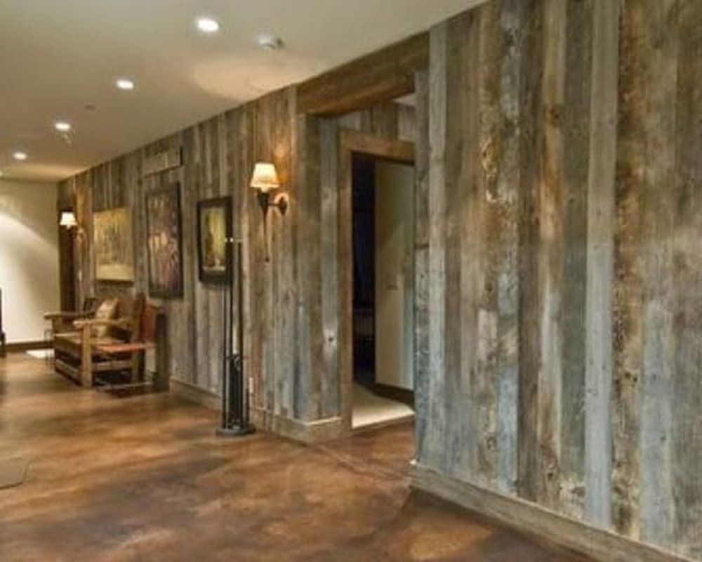 | Barnwood Planks for Accent Wall, Easy Nail-Up Real Wood Wall Planks for Rustic