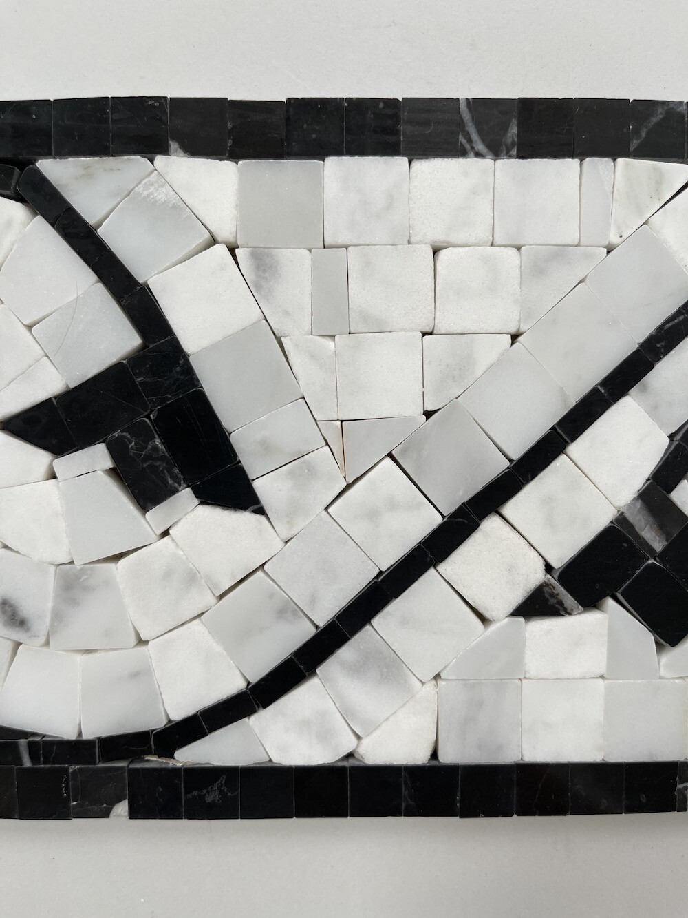 B4689P Marble Mosaic Border Listello Accent Tile Agean Bianco 5×14.5 Polished