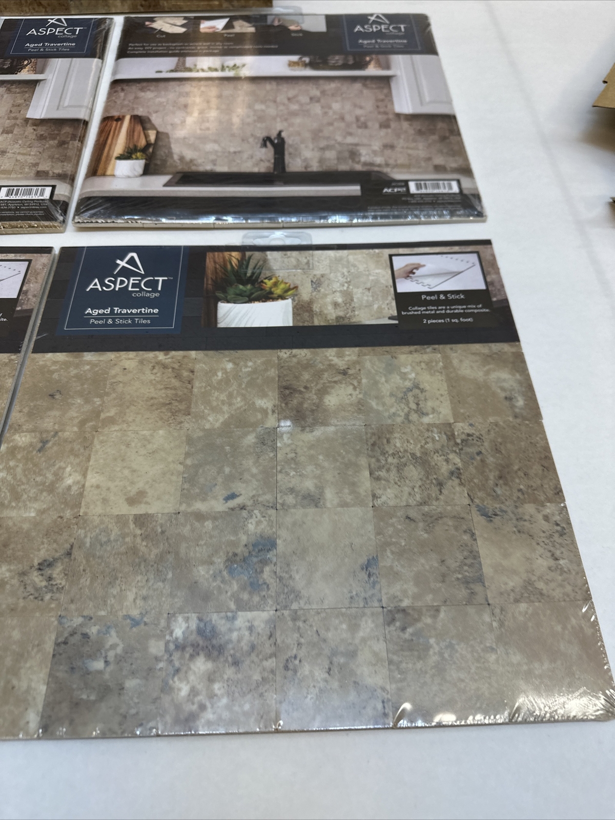 Aspect Peel & Stick Collage Composite Tile 5 Pcs