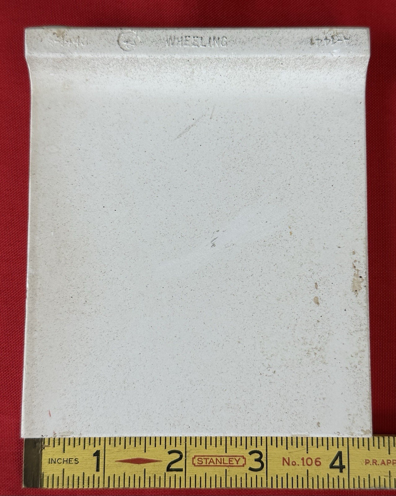 1 pc. Radius Long Bullnose: 4-1/4″ X 5″ Oatmeal Glossy Ceramic Tile, Wheeling Co