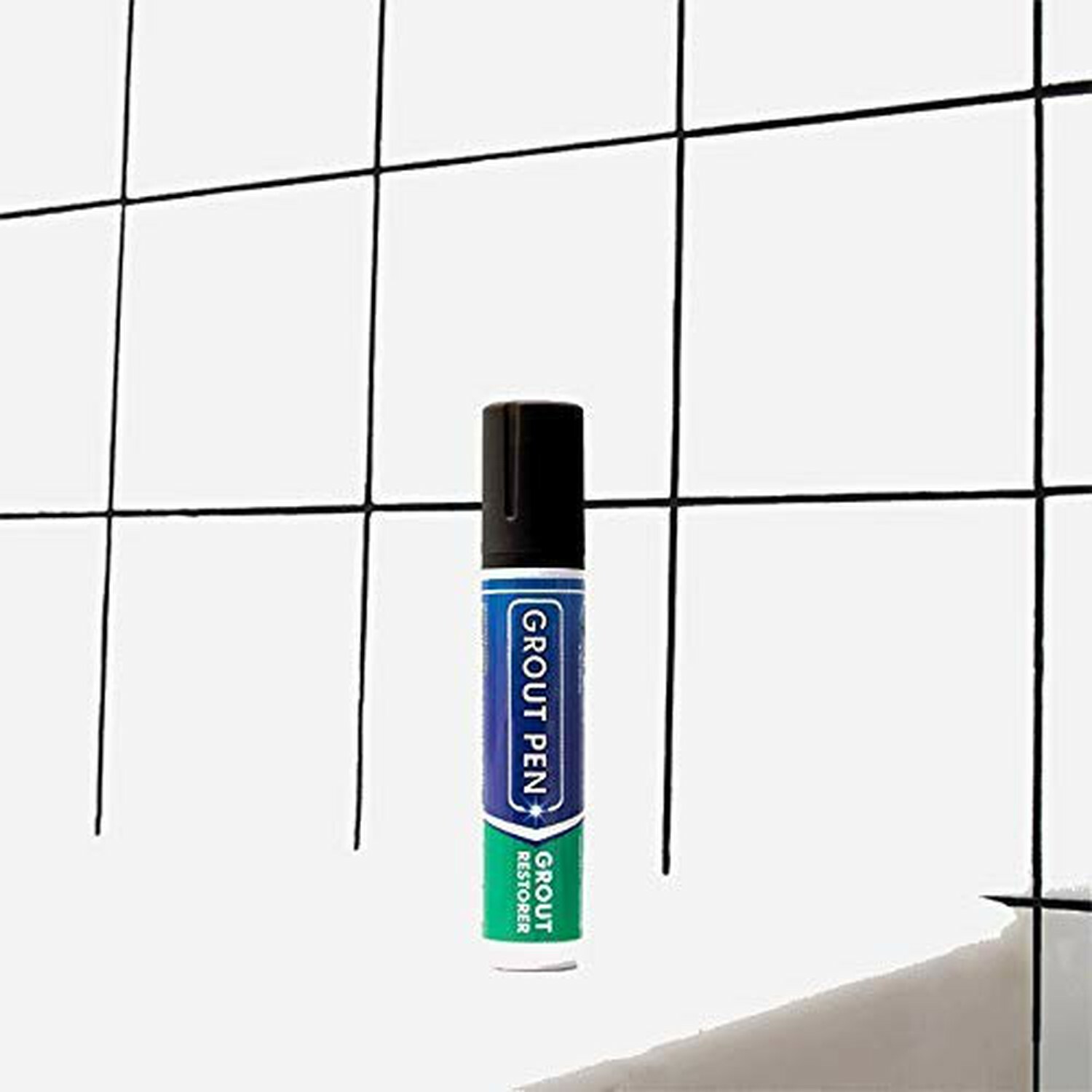 Grout Pen Black Tile Paint Marker: Waterproof Tile Grout Colorant Pen – Wide Tip