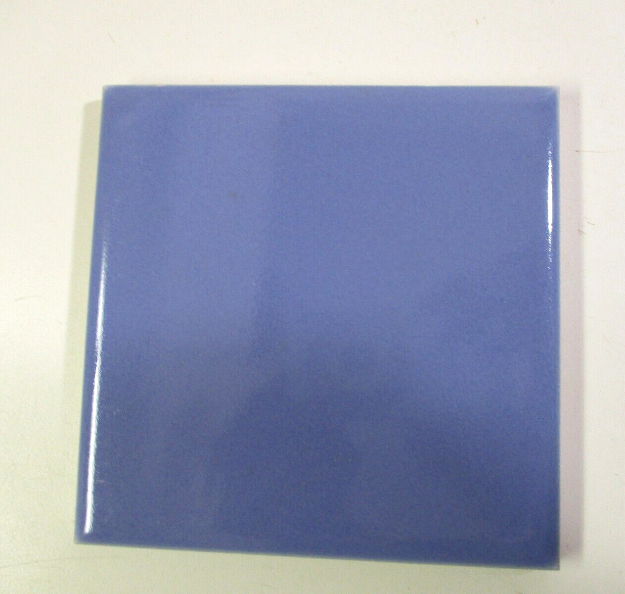 -1- Tile Mosaic USA 4-3/8″ Gloss Cornflower Blue Ceramic Wall 1950 Retro Vtg MCM