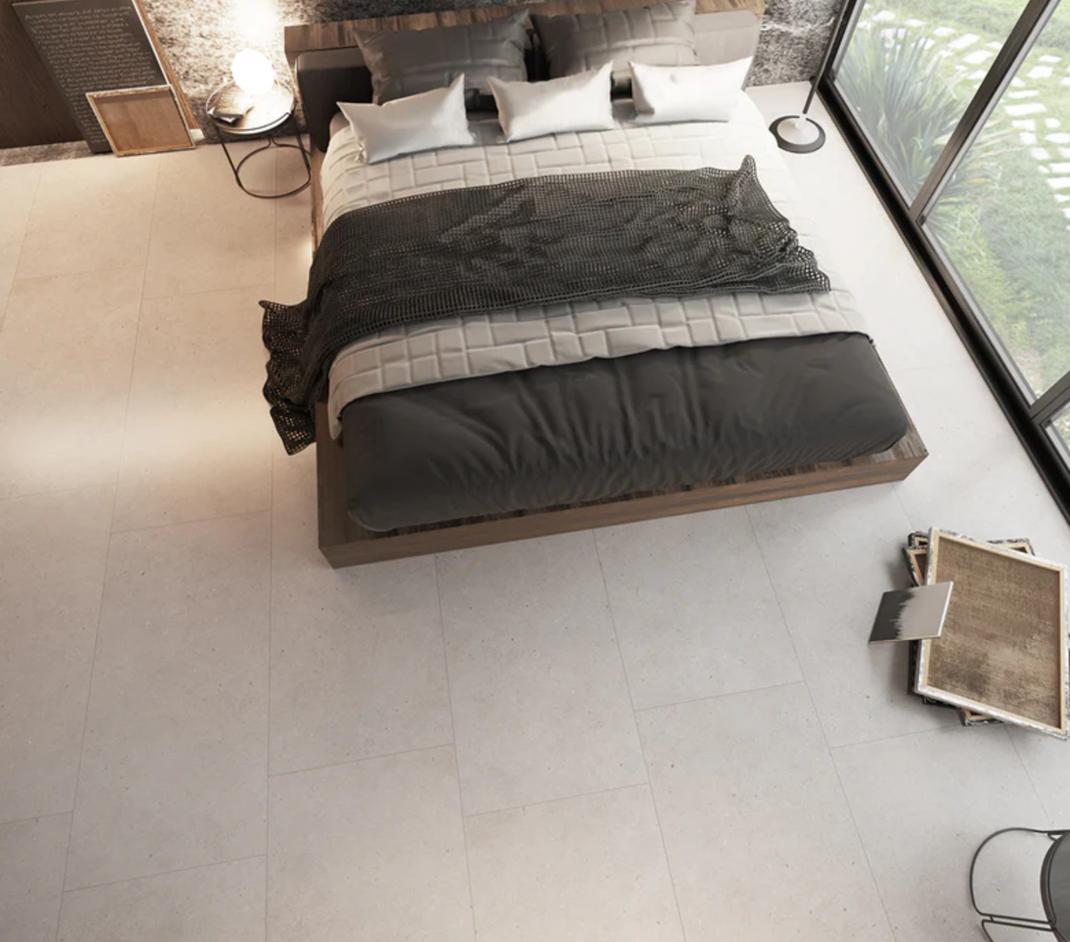48″x48″ Cementi- Fresh White Matte Finish Porcelain Large Format Tile