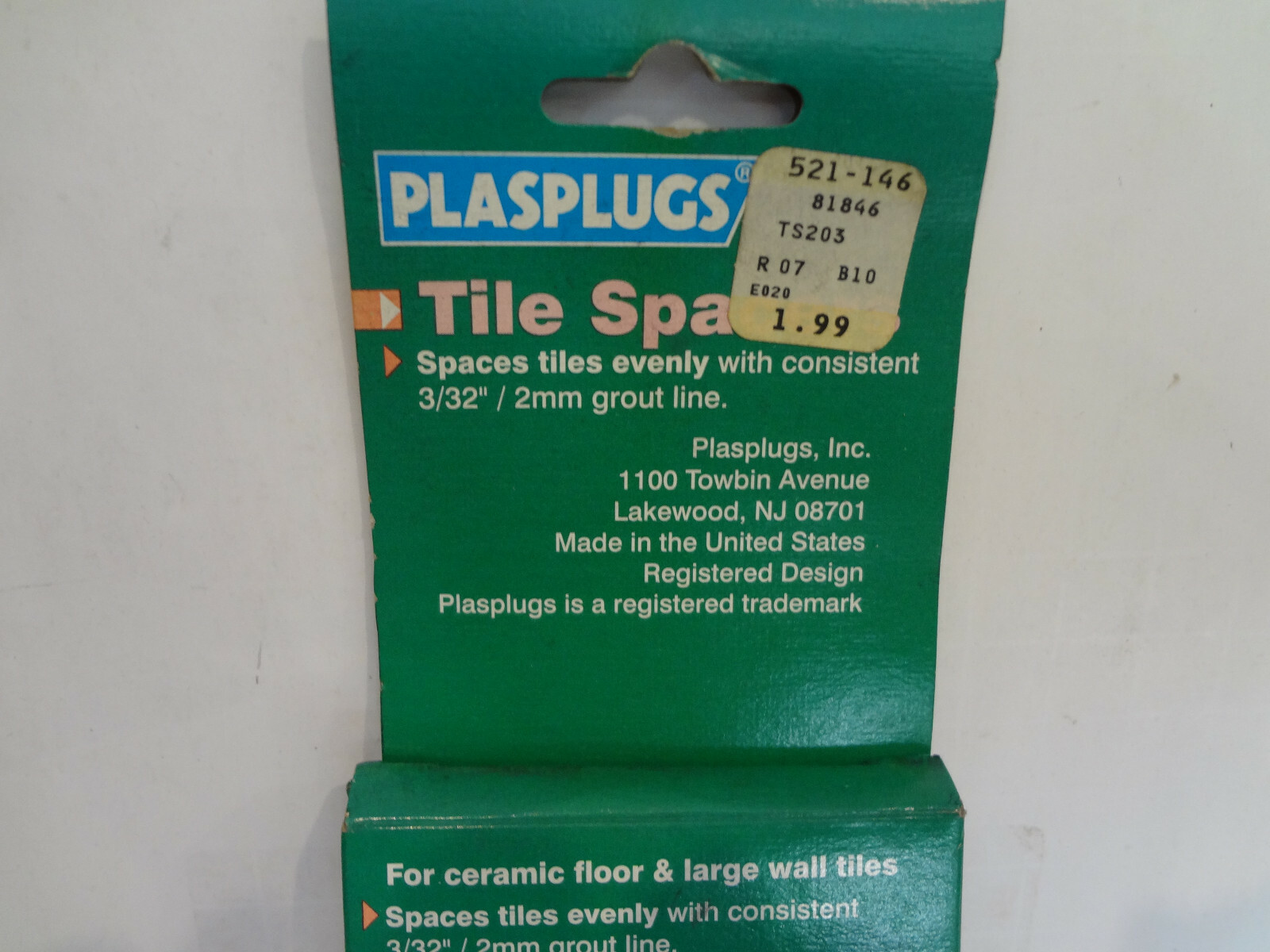 Plasplugs Tile Spacers Part No. TS203