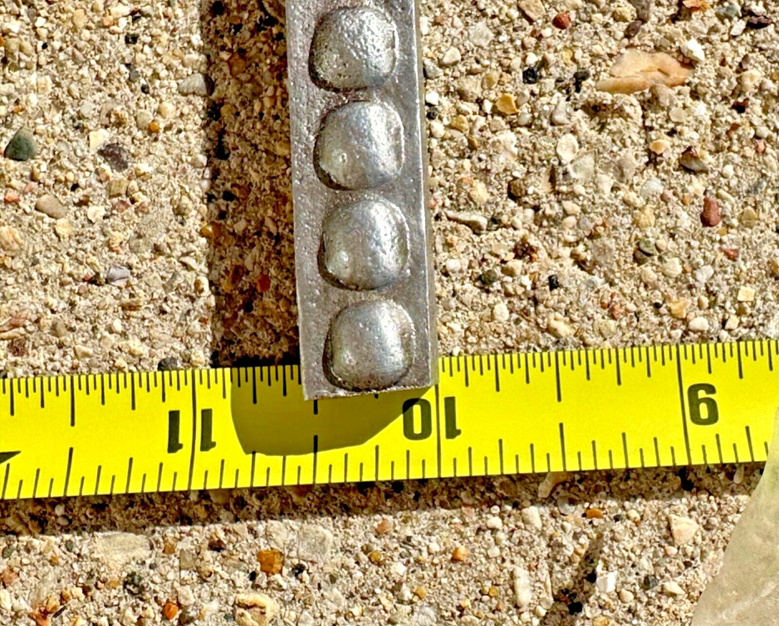 8″ x 1/2″ SILVER tone, metal (+ resin?,) 25x BORDER, long, thin TILES-ACCENT