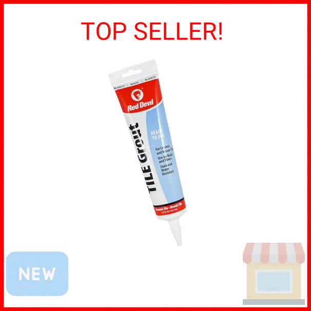 Red Devil 0425 Pre-Mixed Tile Grout Squeeze Tube, 5.5 oz., White