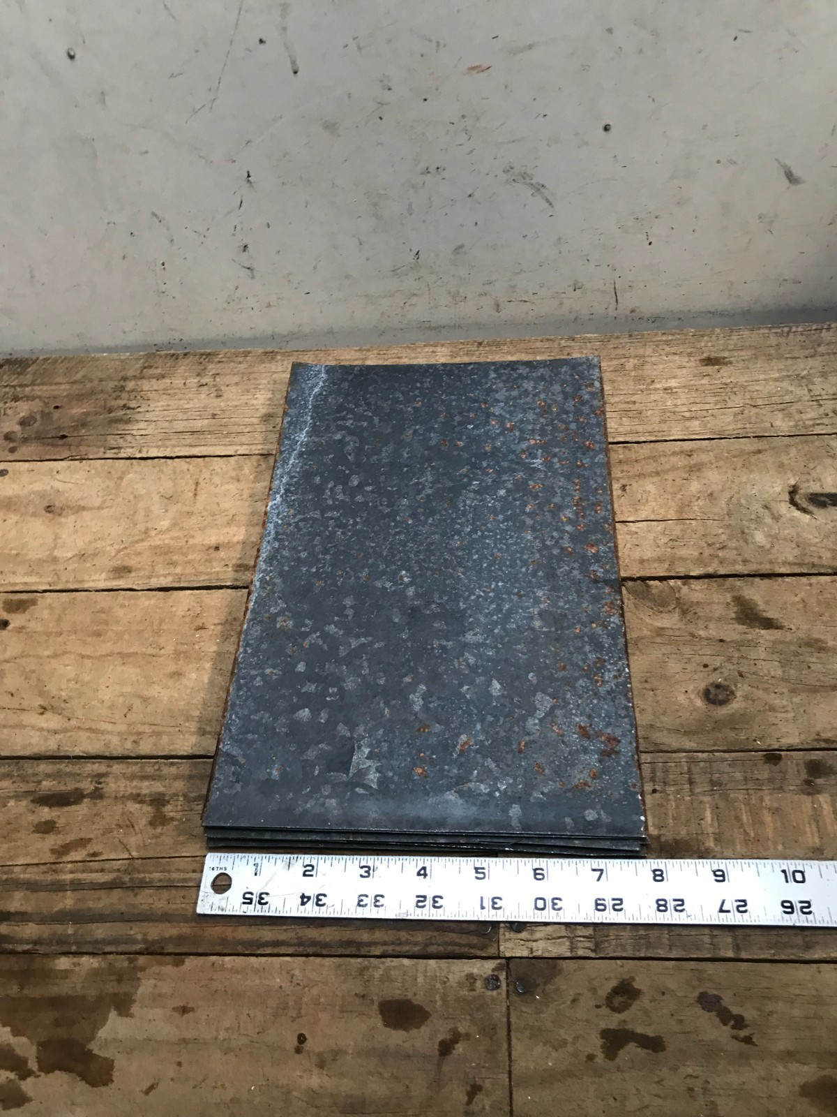 10 Rusty Galvanized Patina Sheet Metal 12″ x 7 1/2 – 8″ Wall Tile Art Garden (D)