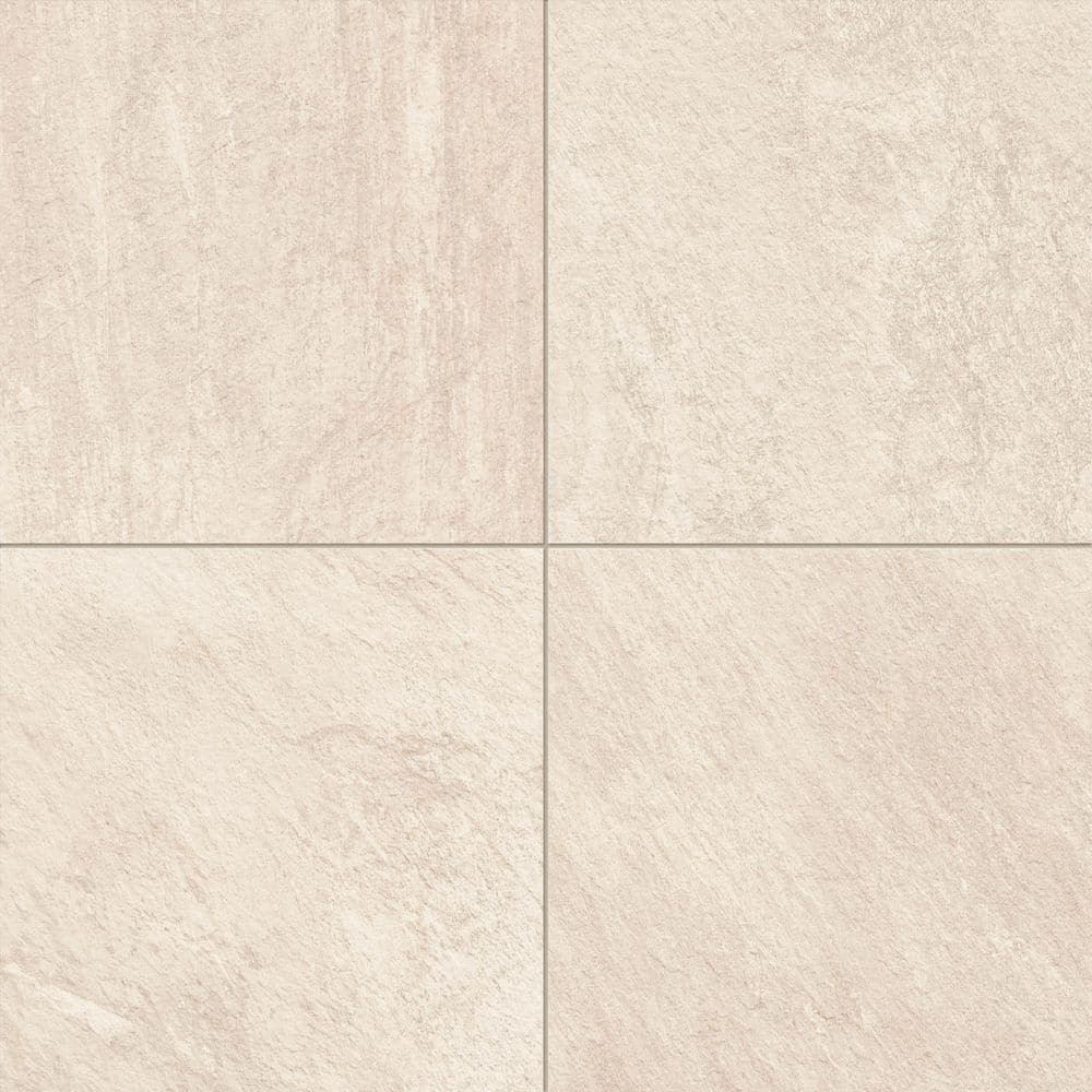 Alpe White 24 in. x 24 in. x 0.75 in. Stone Look Porcelain Paver