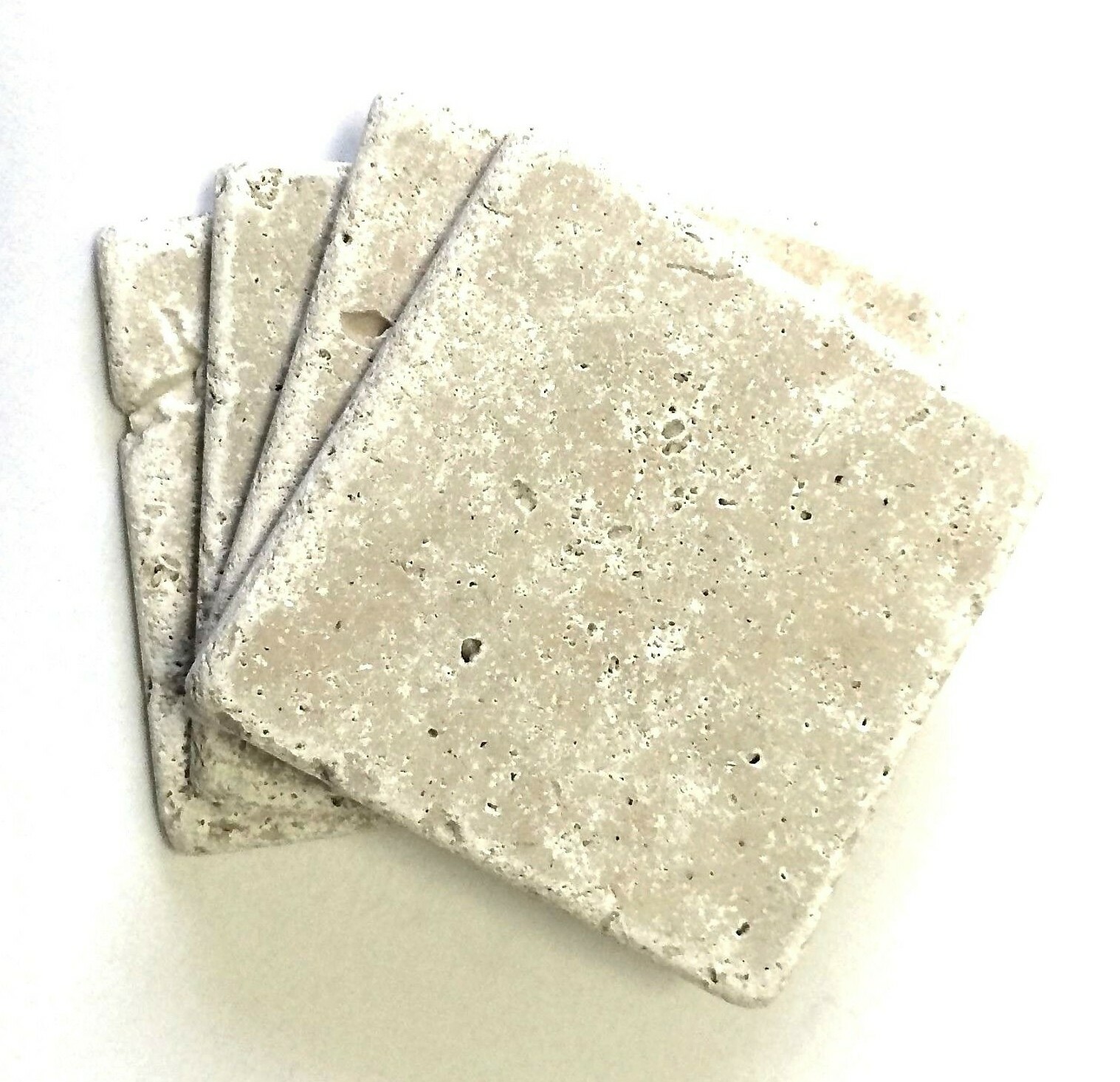 Light 4×4 Tumbled Antiqued Travertine Tile Backsplash Wall(Sold per Square-feet)