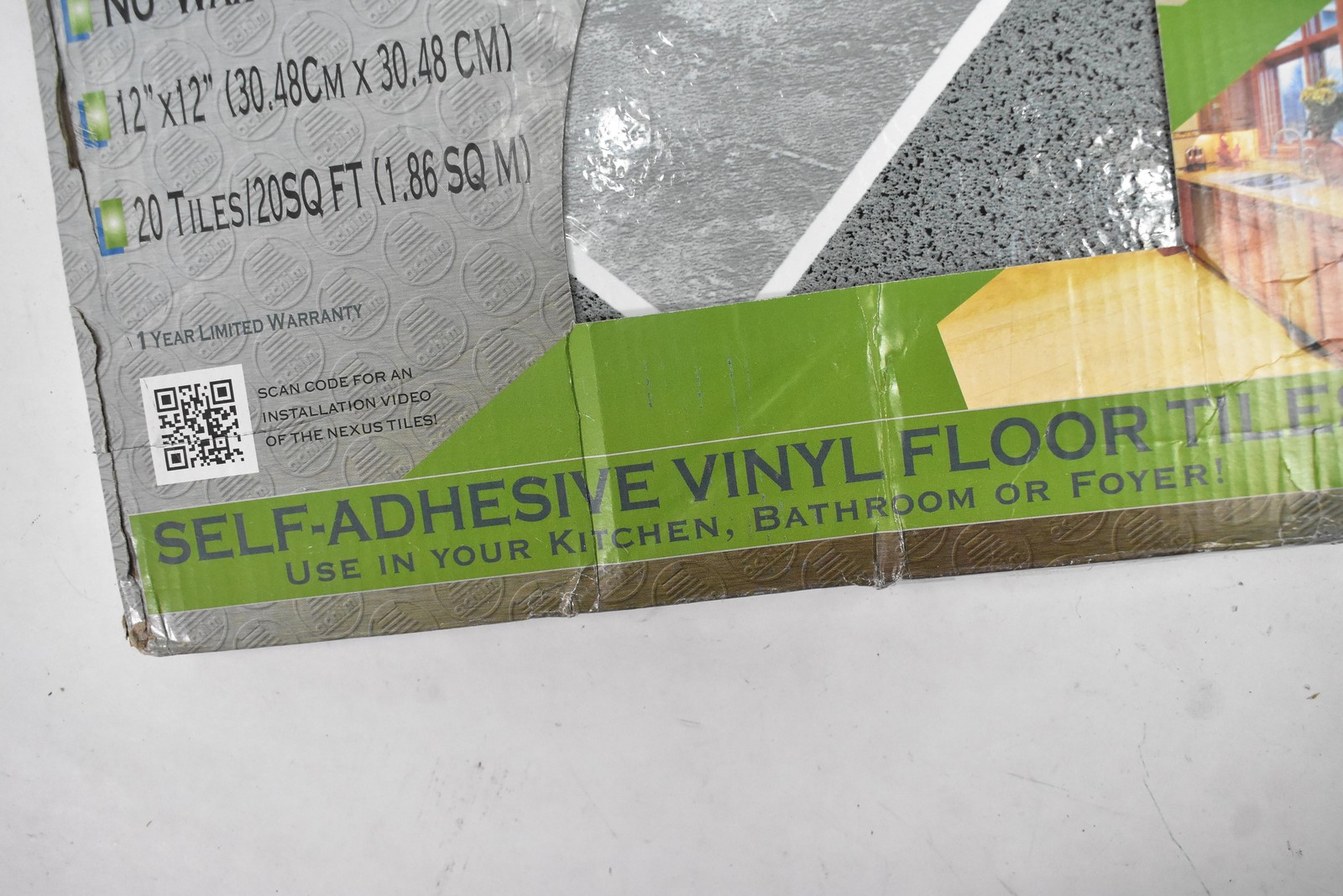 Achim Nexus Peel & Stick Vinyl Floor Tiles 12×12 20 Sq Ft 20 Tiles FTVGM30320