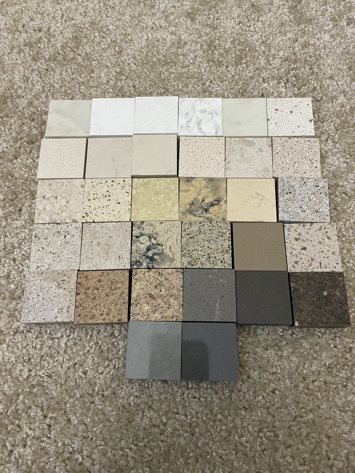 DuPont Zodiaq Quartz 32 Pc 2×2 Countertop Tile Sample Lot Quartz Swatches Corian