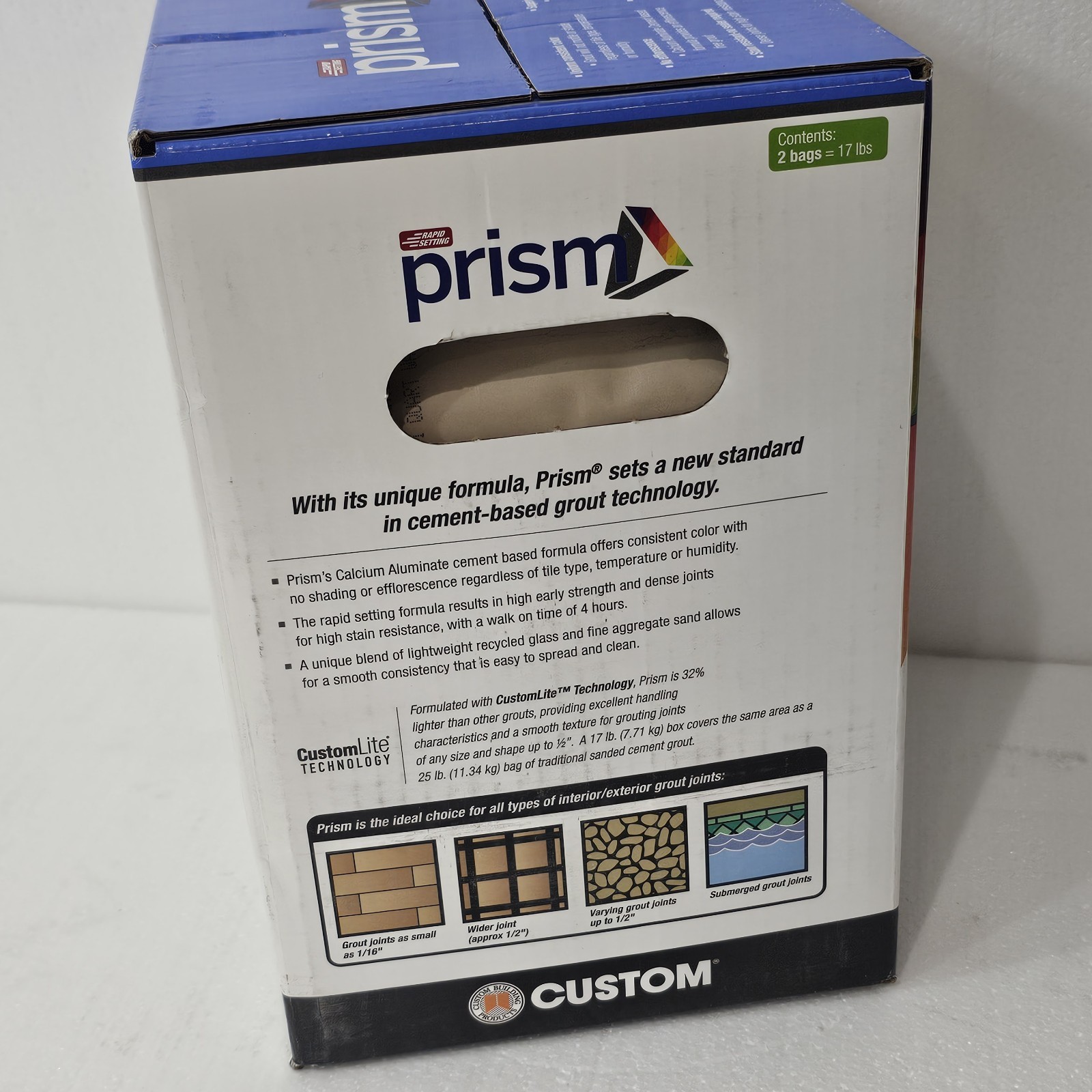 NEW Custom Prism Ultimate Performance Grout – 17 lb Haystack Color