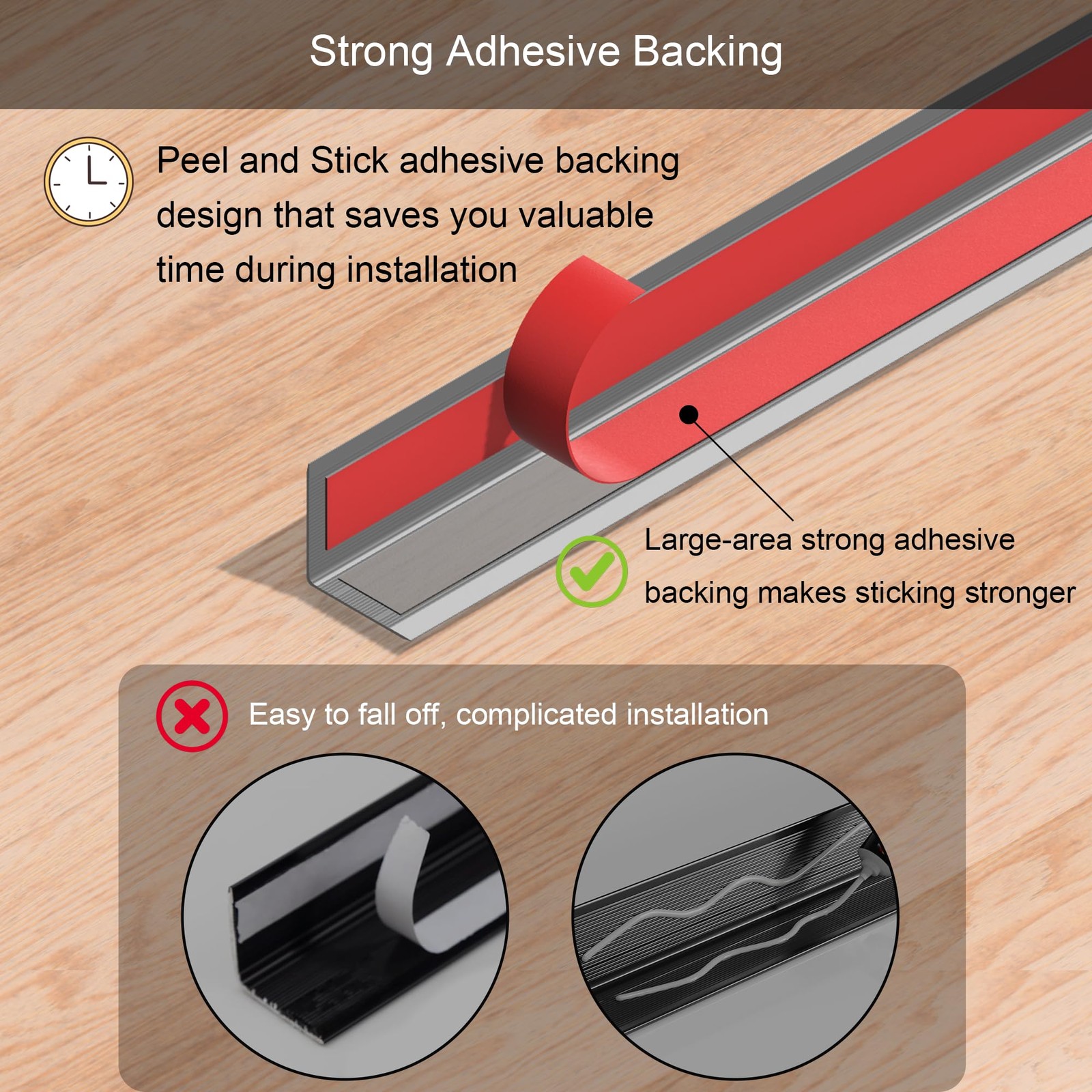 2pcs 48″ Grey Metal Corner Protectors, Aluminum Self Adhesive Corner Guards, …