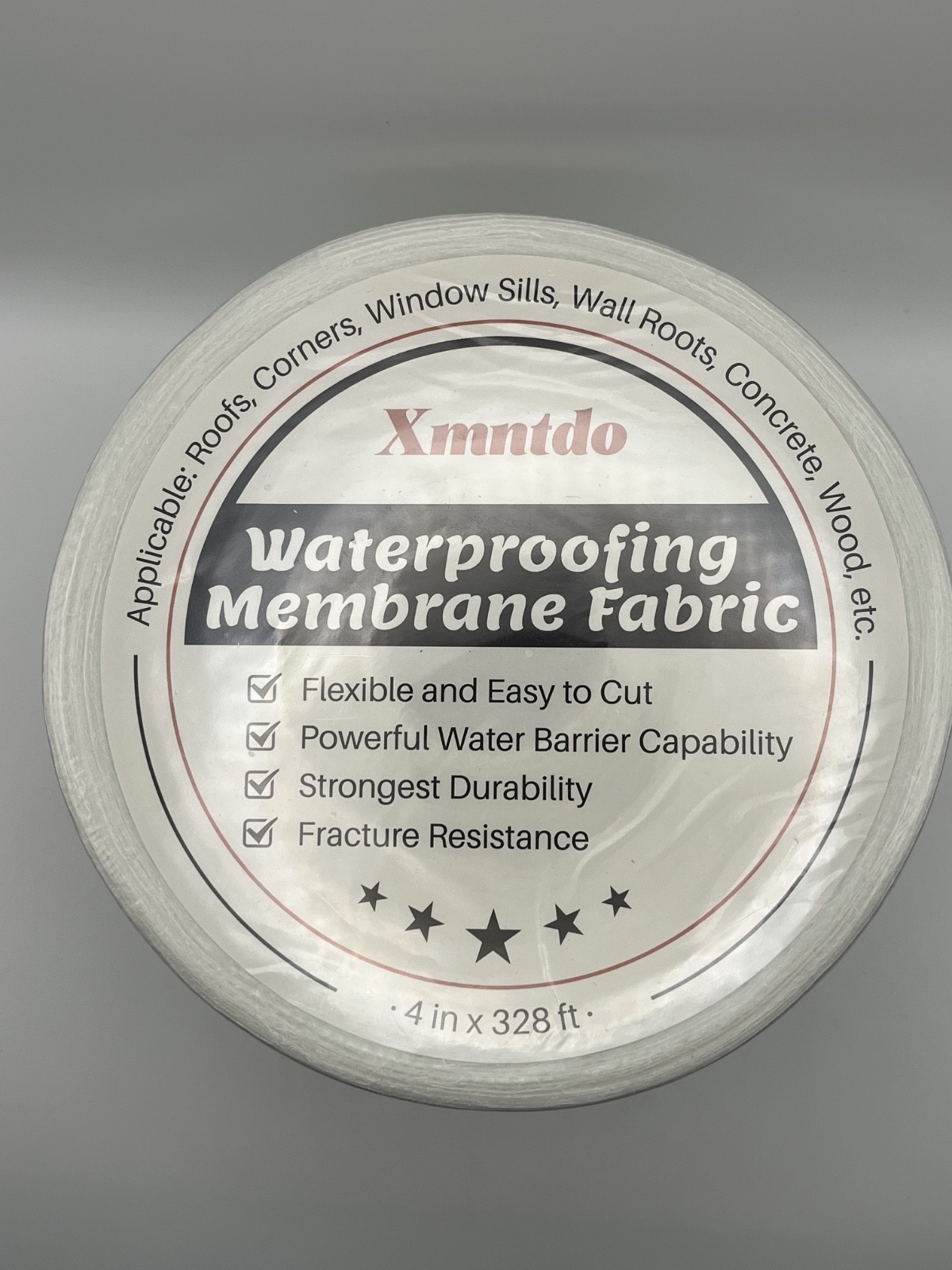 NEW Imntdo 4 Inch X 328 Ft Waterproofing Membrane Fabric, Fracture Resistant