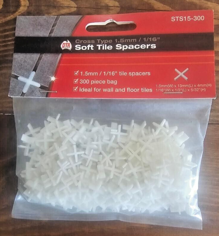DTA Soft Tile Spacers STS15-300 (1.5mm/1/16″)