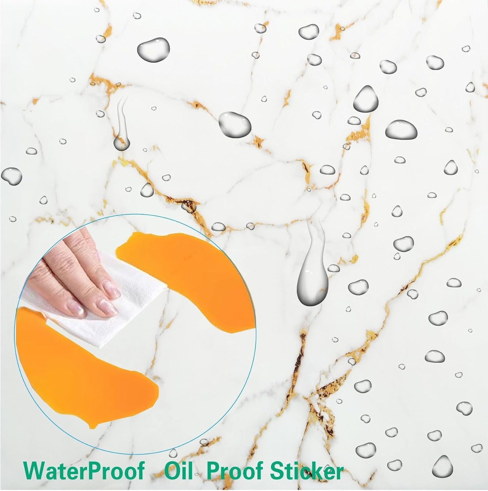 Marble Look Peel and Stick Backsplash Tiles 12×12 Self Adhesive Wall Decor
