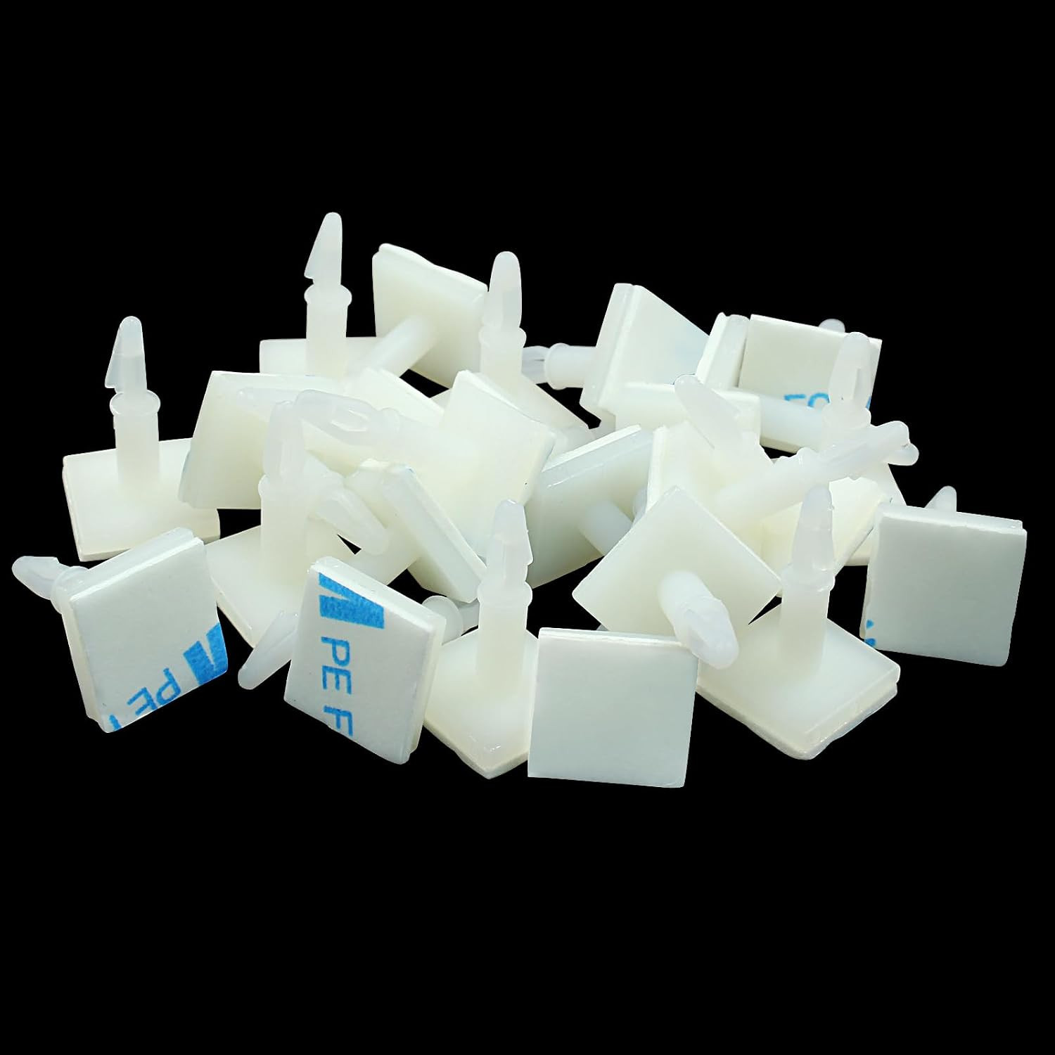 25 Pcs White Sticky PCB Spacers,Nylon Plastic Adhesive Standoffs 12.4mm/0.49″ Su