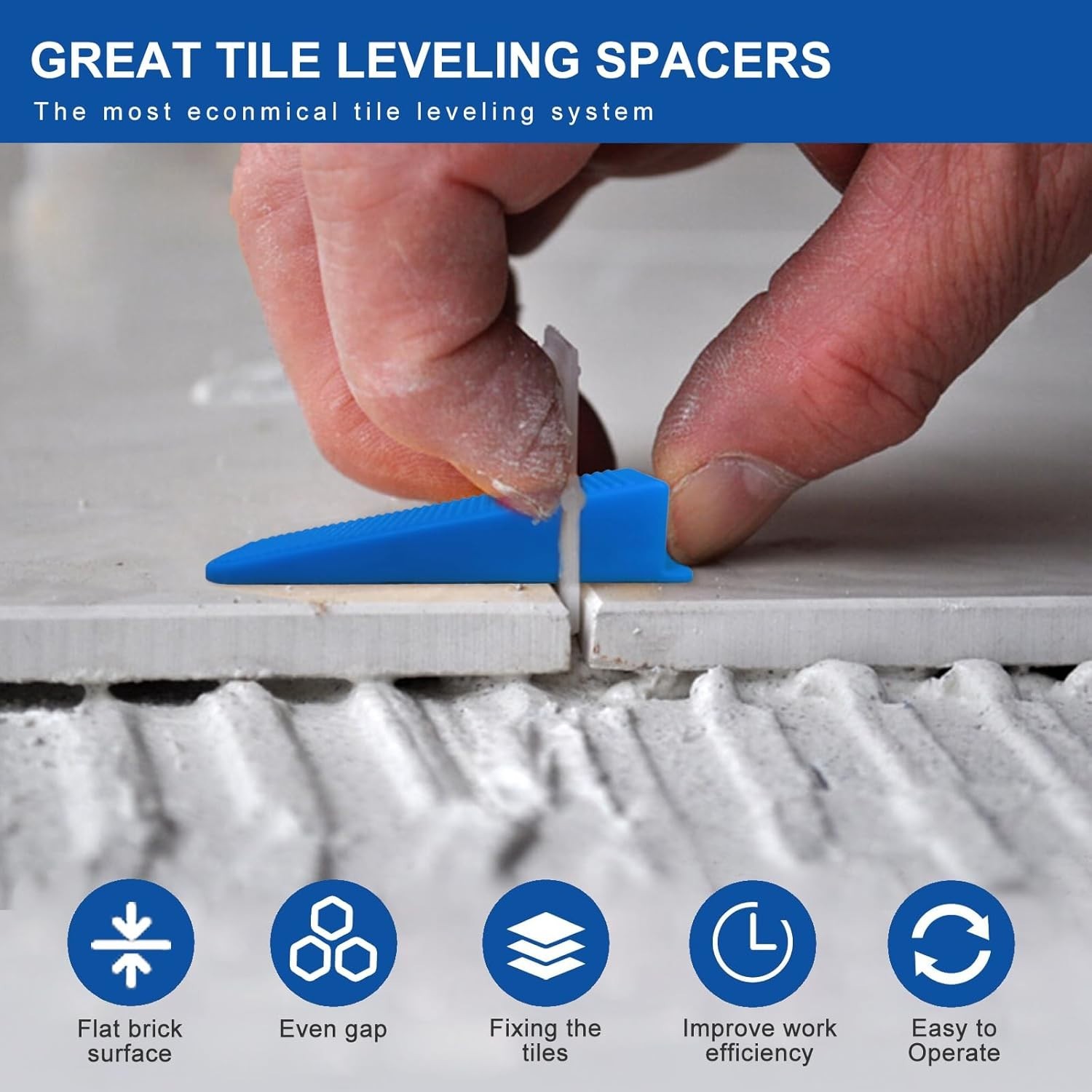 Sistema de nivelacion de azulejos 1/16 pulg 2000 clips para ceramica piedra DIY