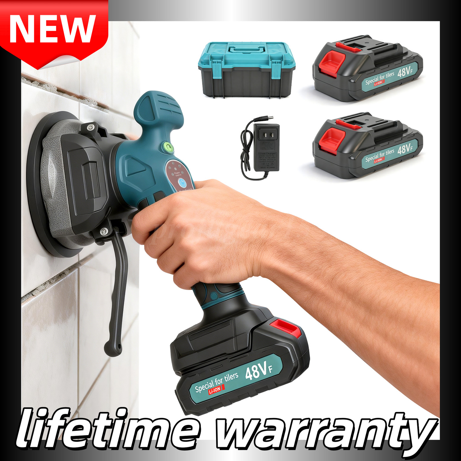 Cordless Electric Tile Vibration Leveling Machine, for 23-59 Inch Various Tiles