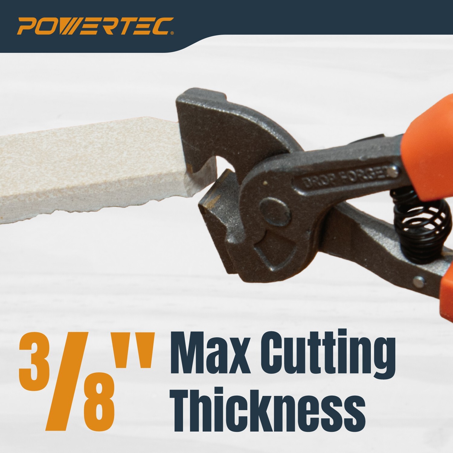 POWERTEC 8 inch Tile Nippers with Ergonomic Grip, for Trimming Tile and Mosaics