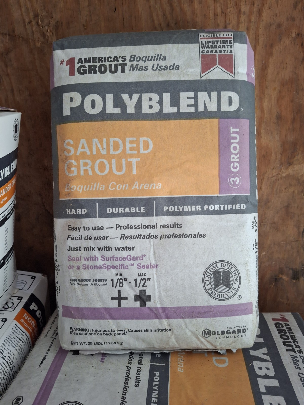 Polyblend Gray Sanded Grout 25 lb Polymer Fortified for 1/8″–1/2″ Joints