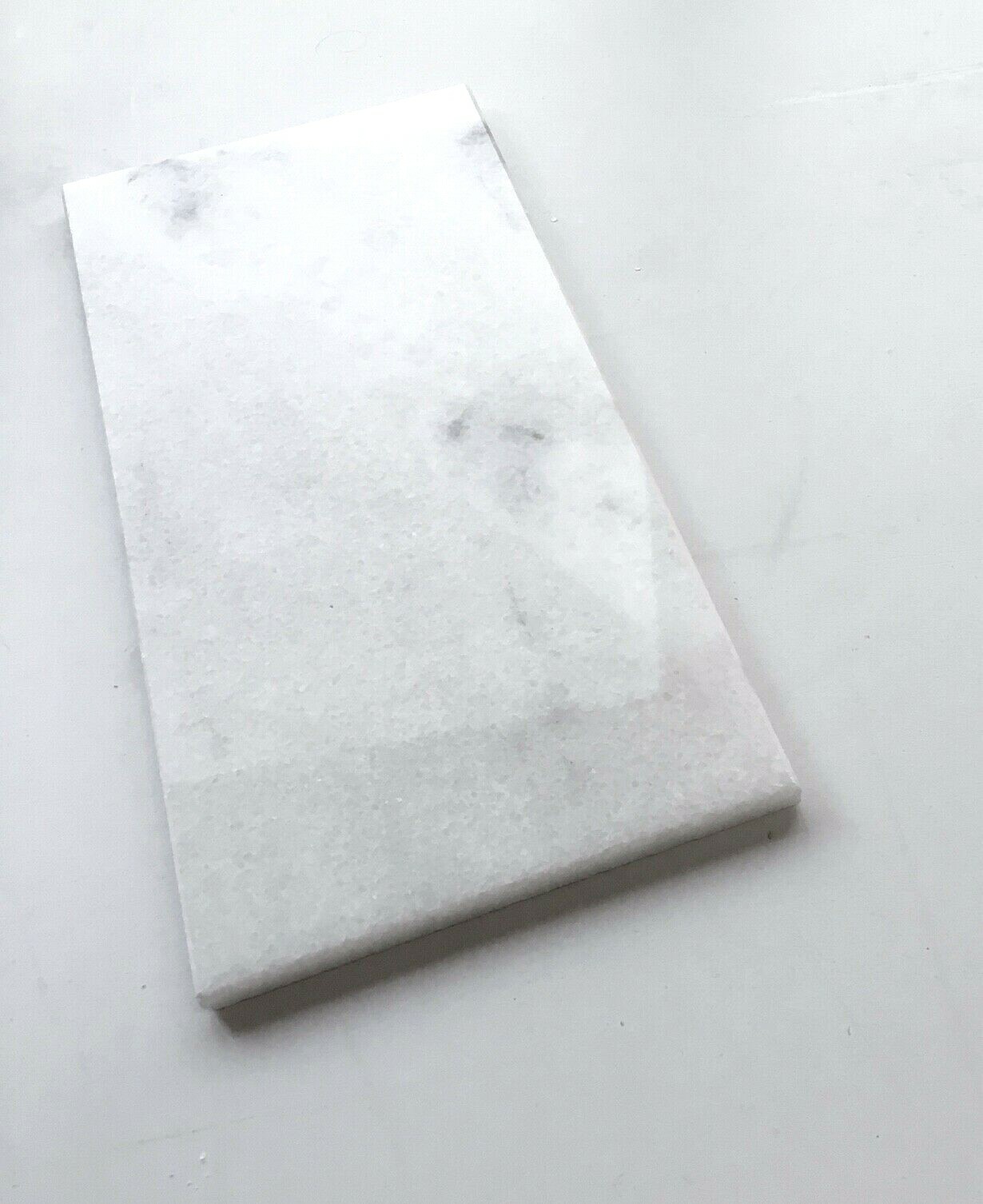 Carrara White 6×12 Polished Straight Edge Marble Tile Backsplash Kitchen Bath