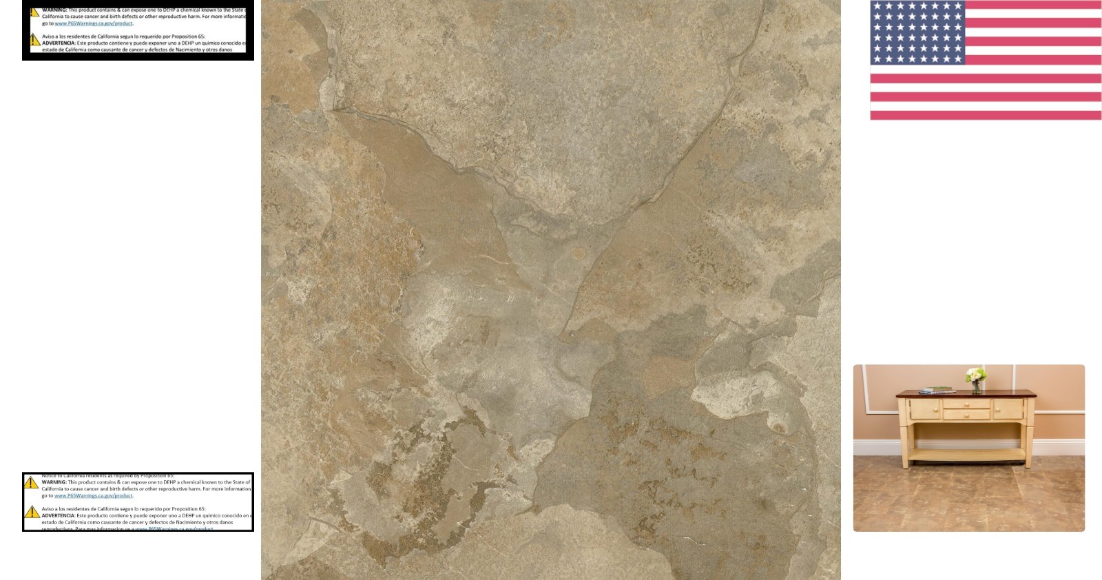 Elegant Light Slate Marble Peel & Stick 12-Inch Vinyl Tiles – 20 Tiles, 20 Sq Ft
