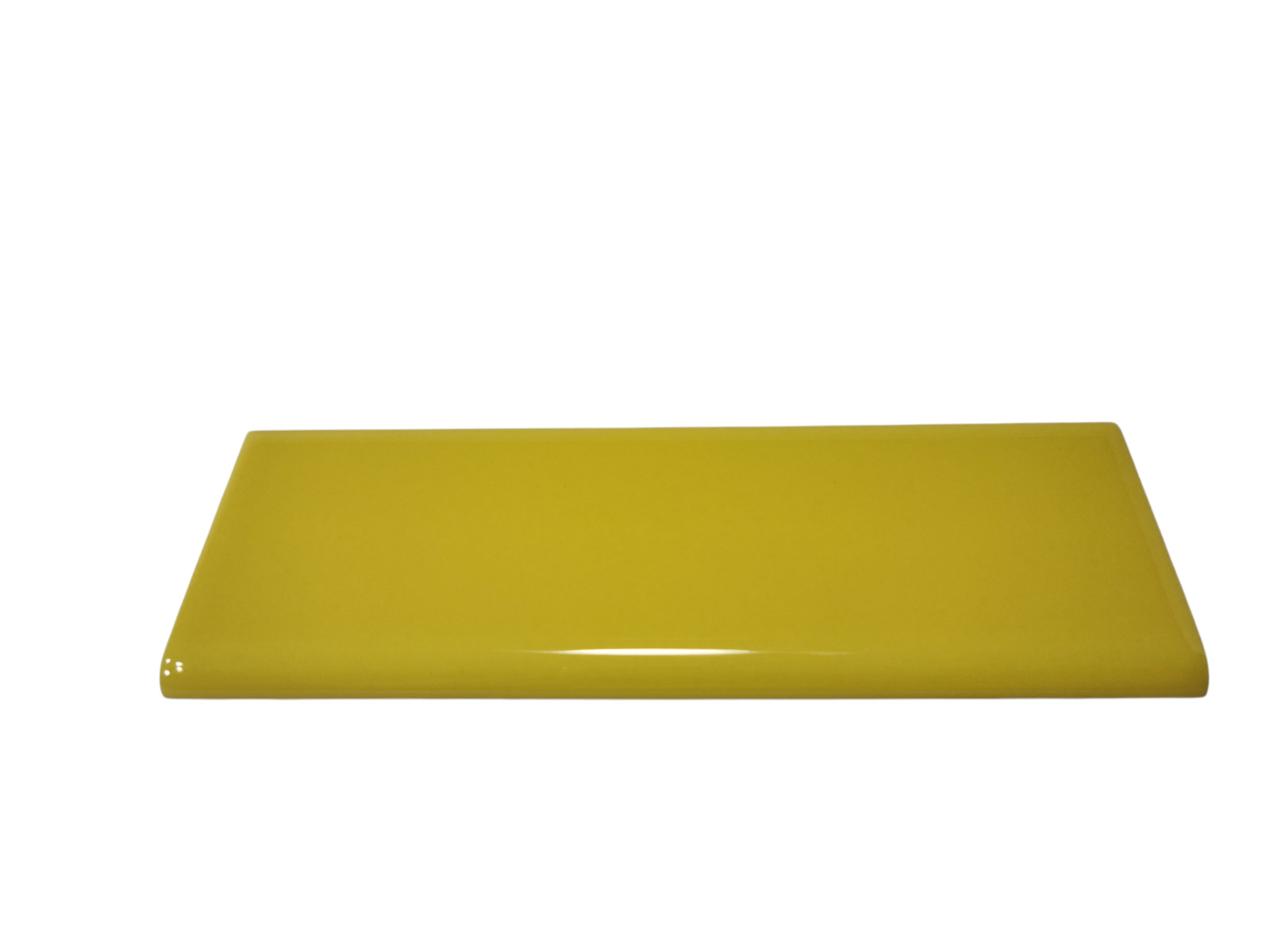 Sunflower Yellow Ceramic Tile Bullnose Backsplash Curved Edge Subway Trim