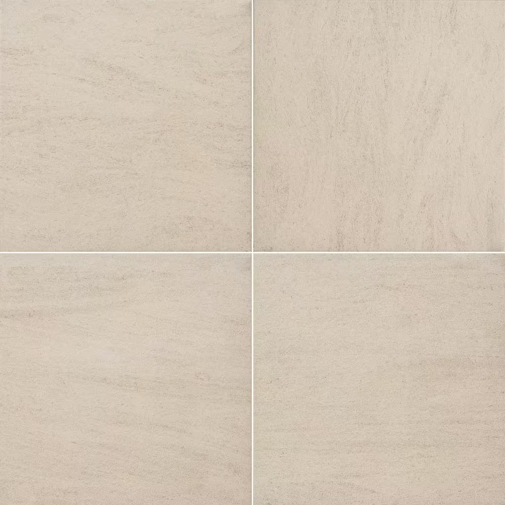Living Style Beige 2 Cm. X 24 In. X 24 In. Matte Porcelain Stone Look Paver (8 S