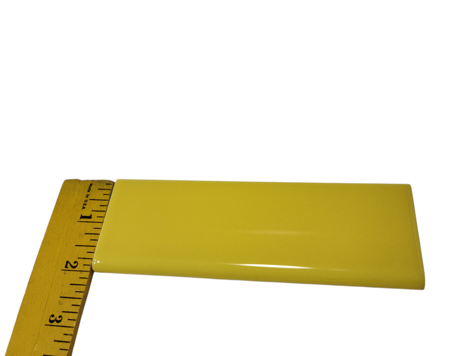 Sunflower Yellow Ceramic Tile Bullnose Backsplash Curved Edge Subway Trim