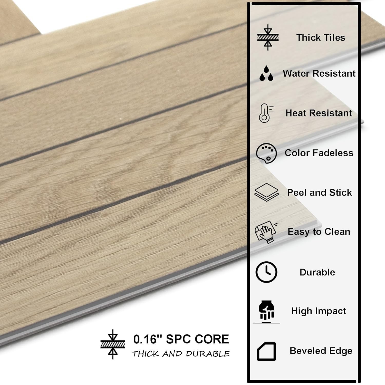 Warm Oak Chevron Style Peel & Stick 12.2″ X 10″ Wall or Floor Tile (12pcs)