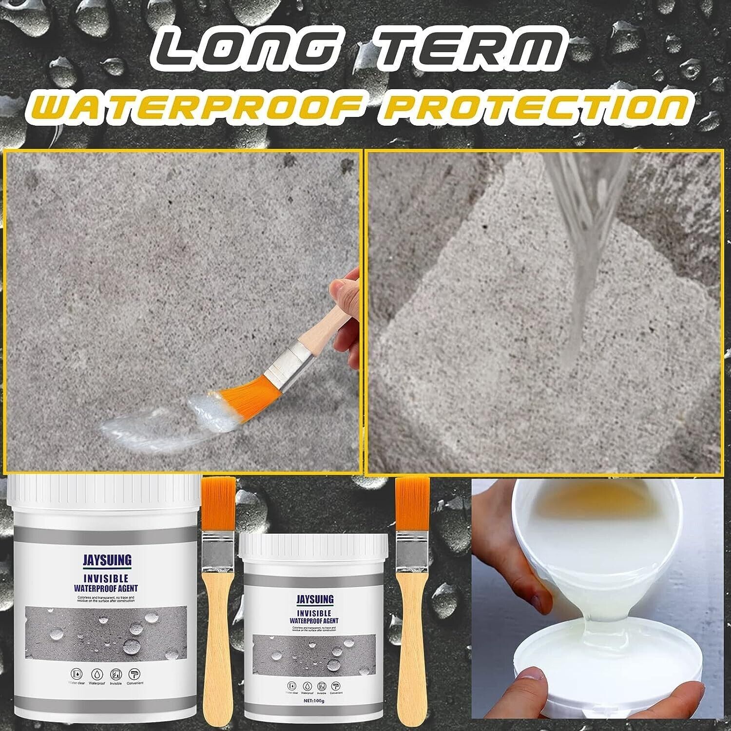 Jaysuing Waterproof Agent: Clear Insulating Sealant for Invisible Waterproofing