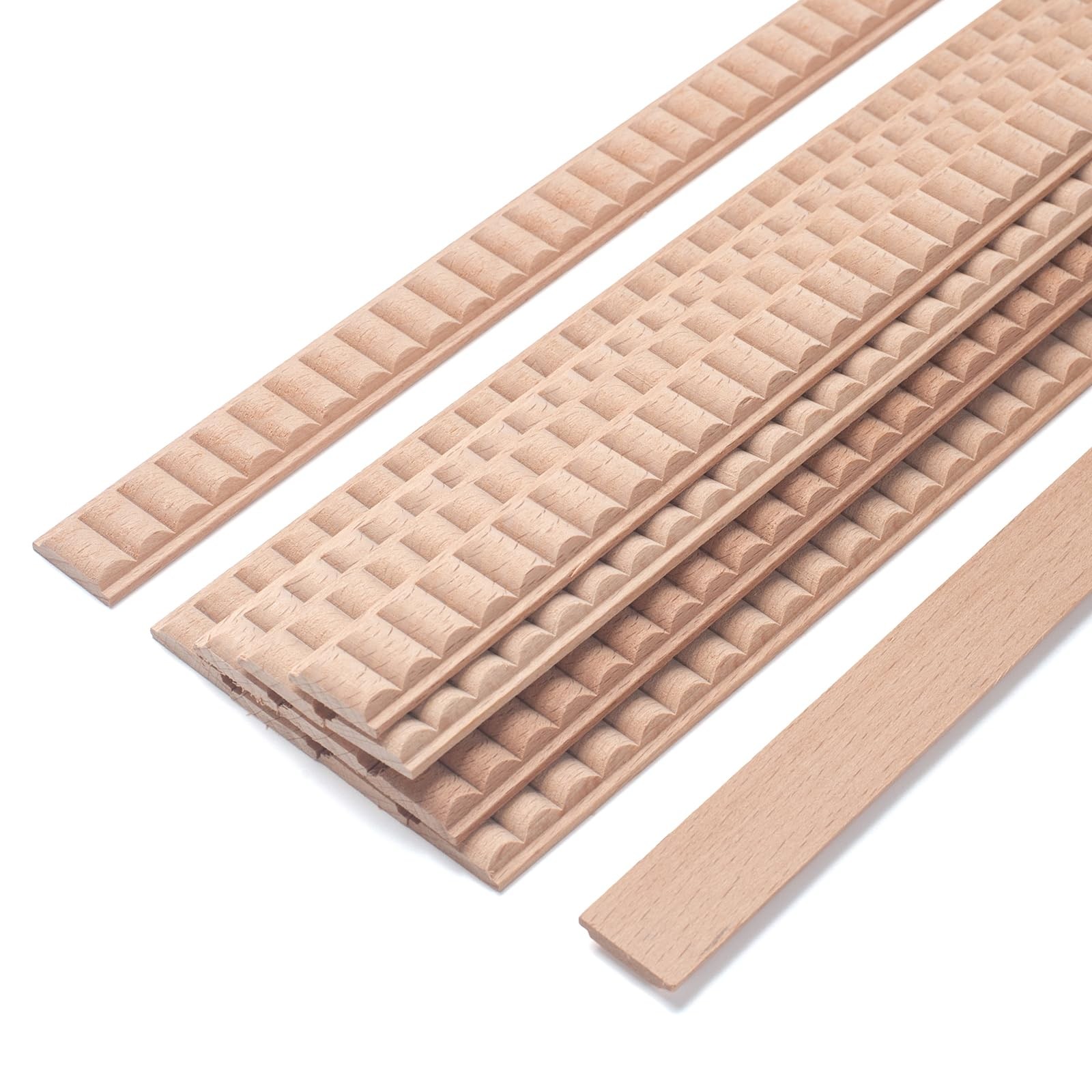 Wood Trim Molding Decorative, Wavy Wood Moldings & Trims, 12 PCS 15.8 inch Lo…