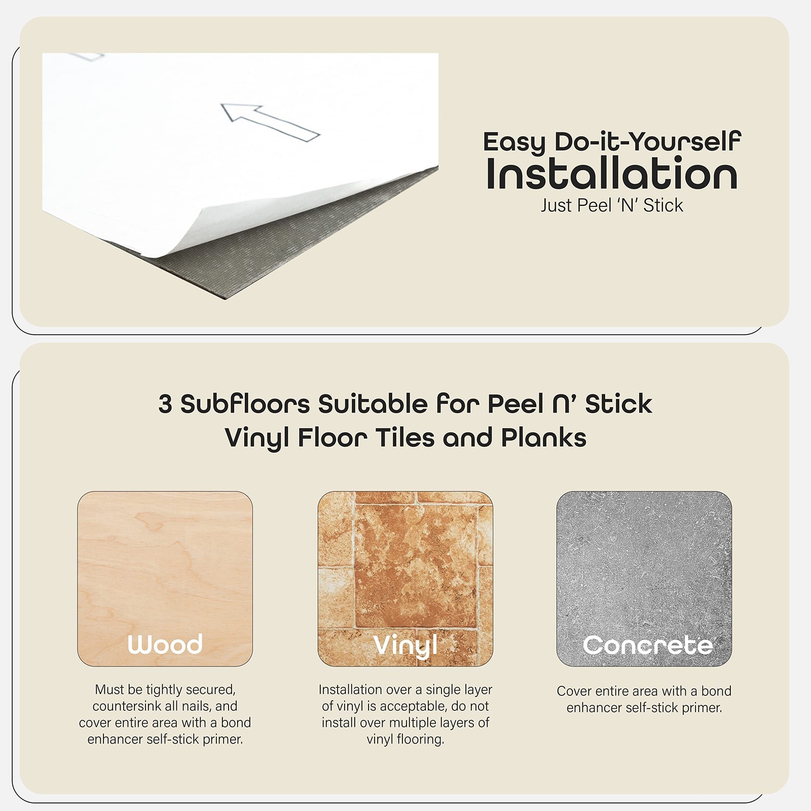 Nexus Self Adhesive 12-Inch Vinyl Floor Tiles, 20 Tiles – 12″ x 12″, Medium O…