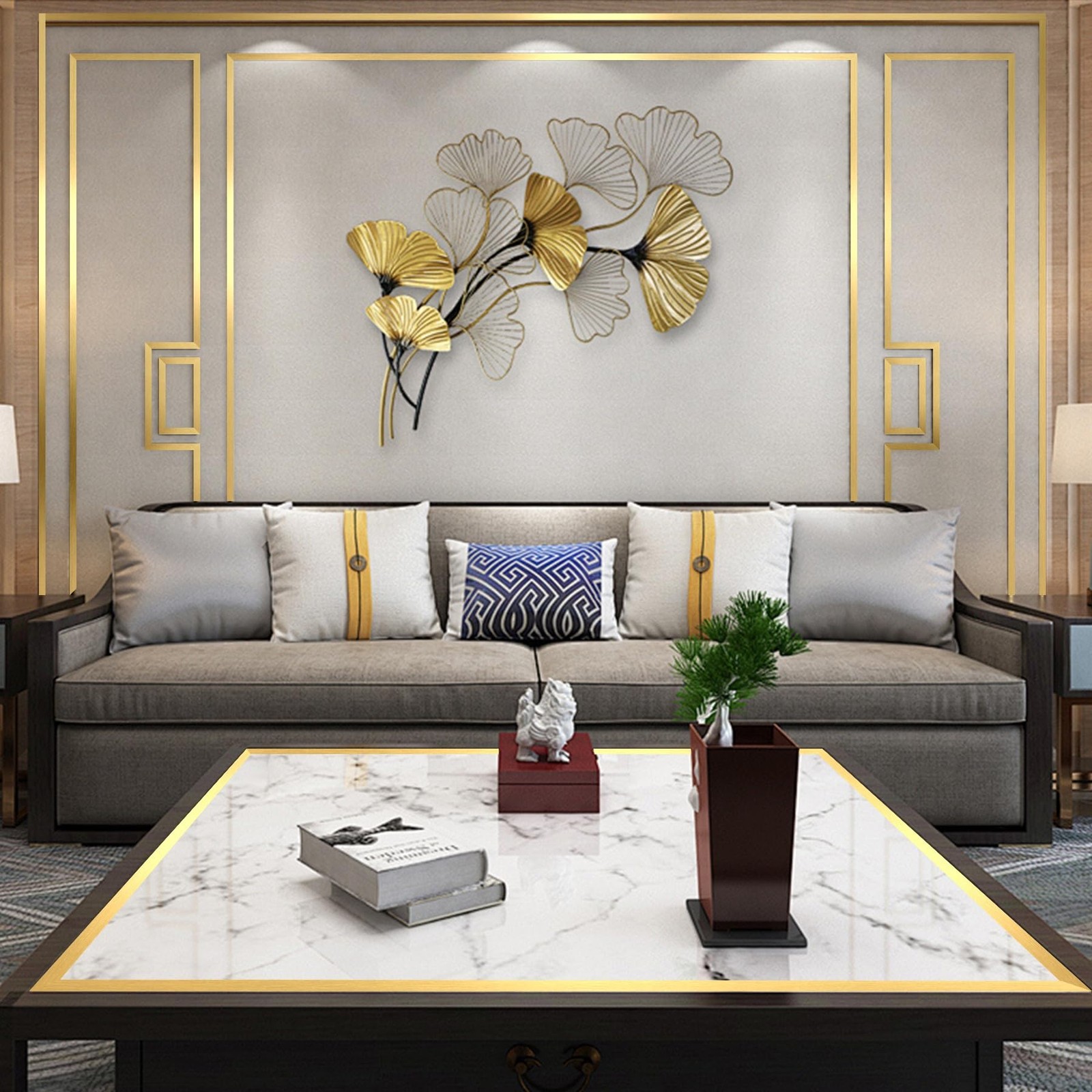 Gold Metalized Brushed Finish Molding Trim, Peel and Stick Strip for Mirror F…