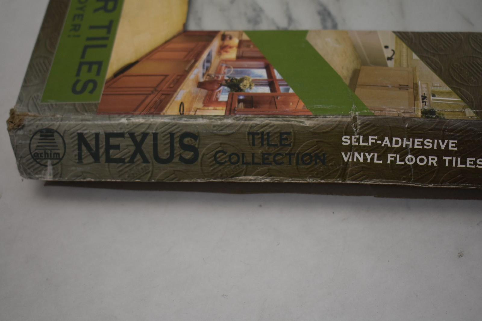 Nexus Self Adhesive 12-Inch Vinyl Floor Tiles 20 Tiles 12″ x 12″ Bianco Marble