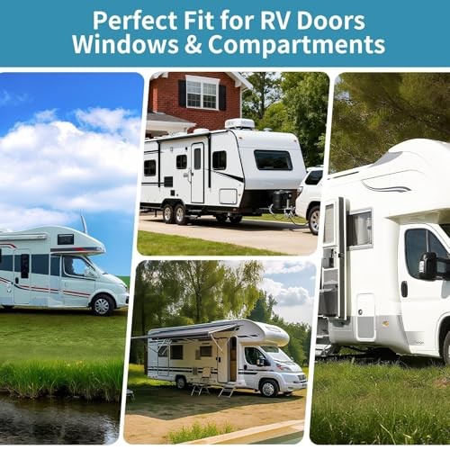 1″ RV Vinyl Trim Molding Insert, 100 FT Black Camper Exterior Screw Cover Trim