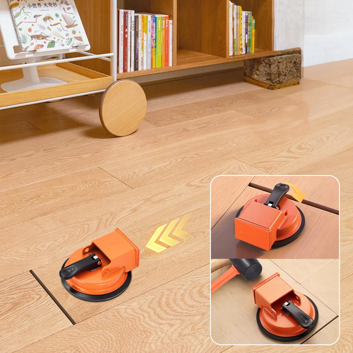 Floor Gap Fixer Strong Suction Cup Tool for Hardwood-Laminate and Vinyl Flooring